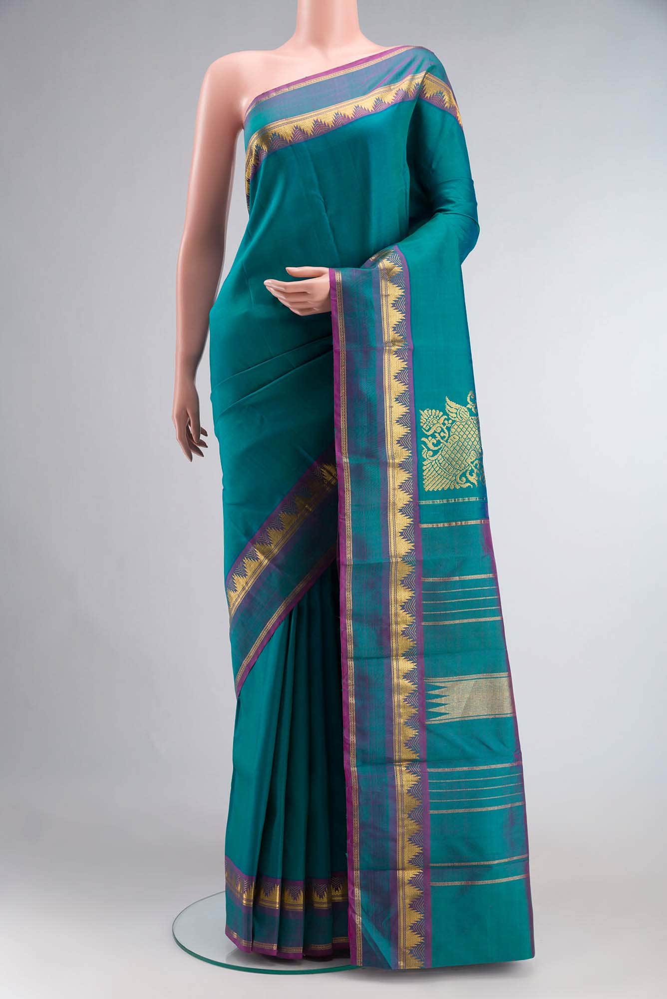 Blue Kanchipuram Silk Saree