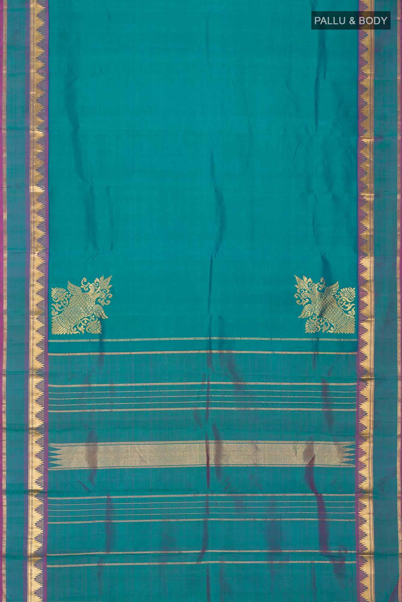 Blue Kanchipuram Silk Saree
