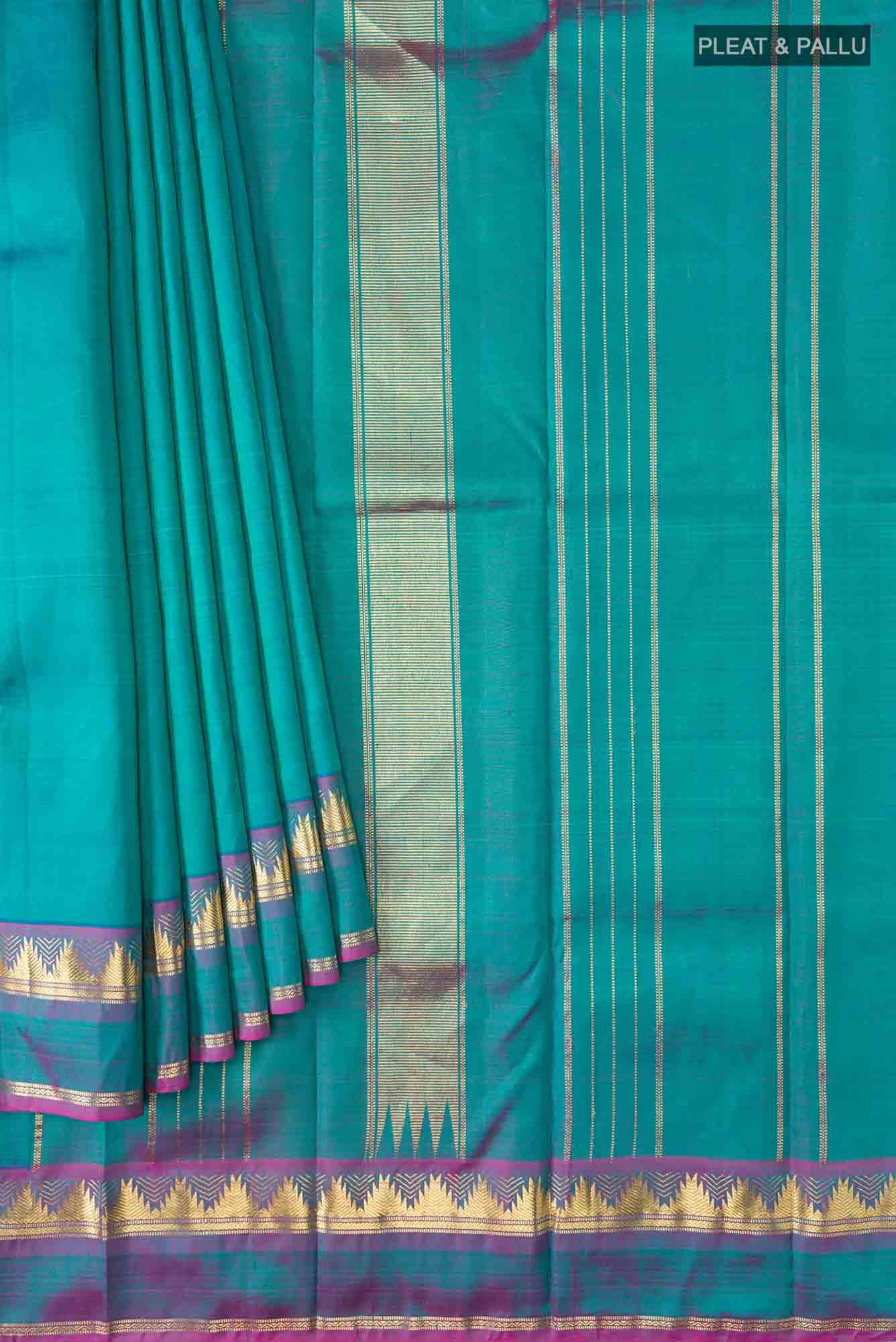 Blue Kanchipuram Silk Saree
