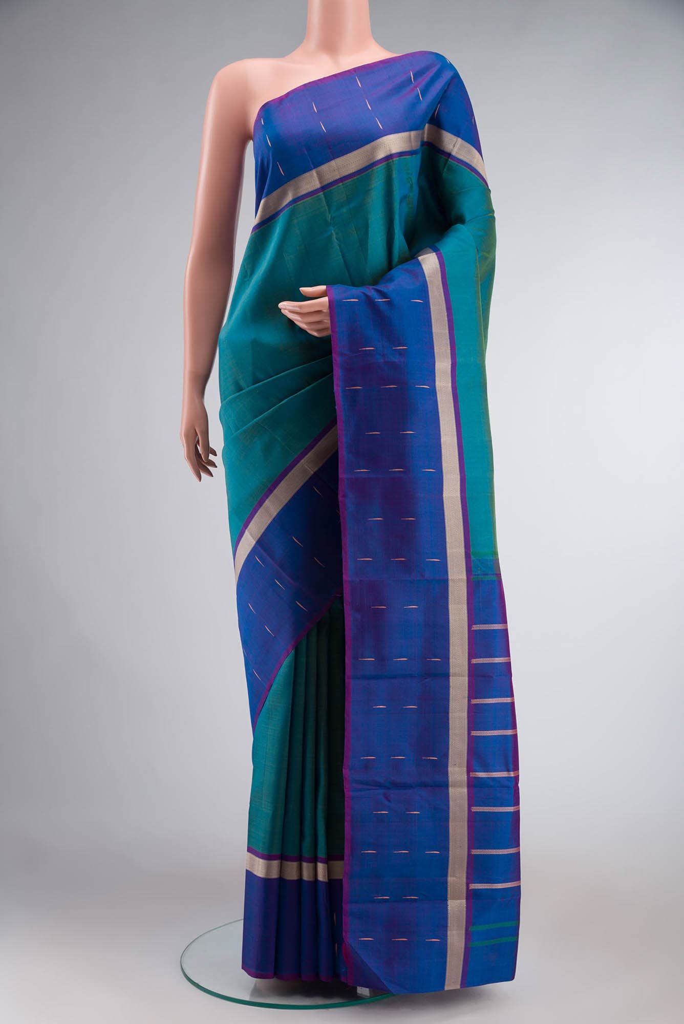 Blue Kanchipuram Silk Saree