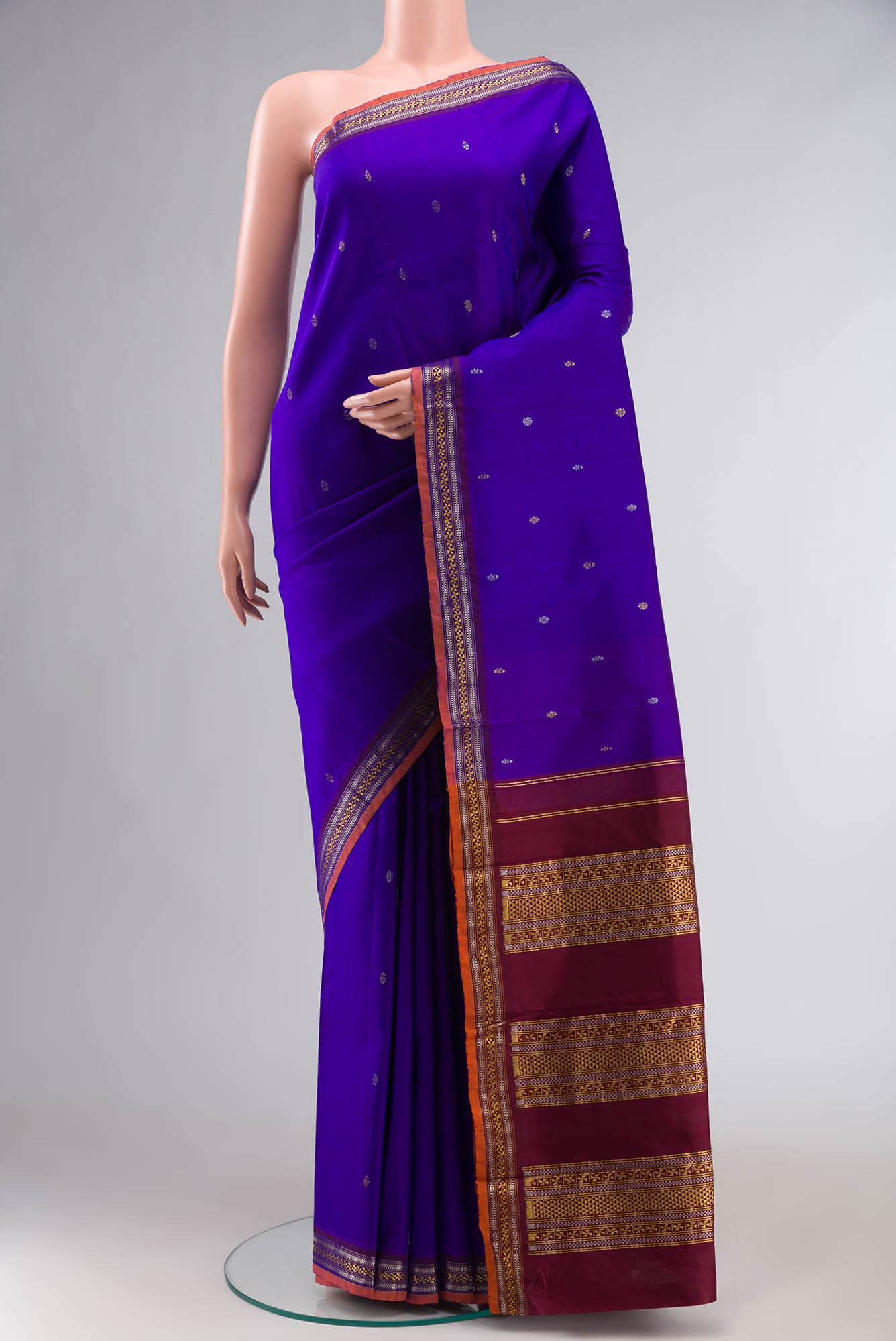 Blue Kanchipuram Silk Saree