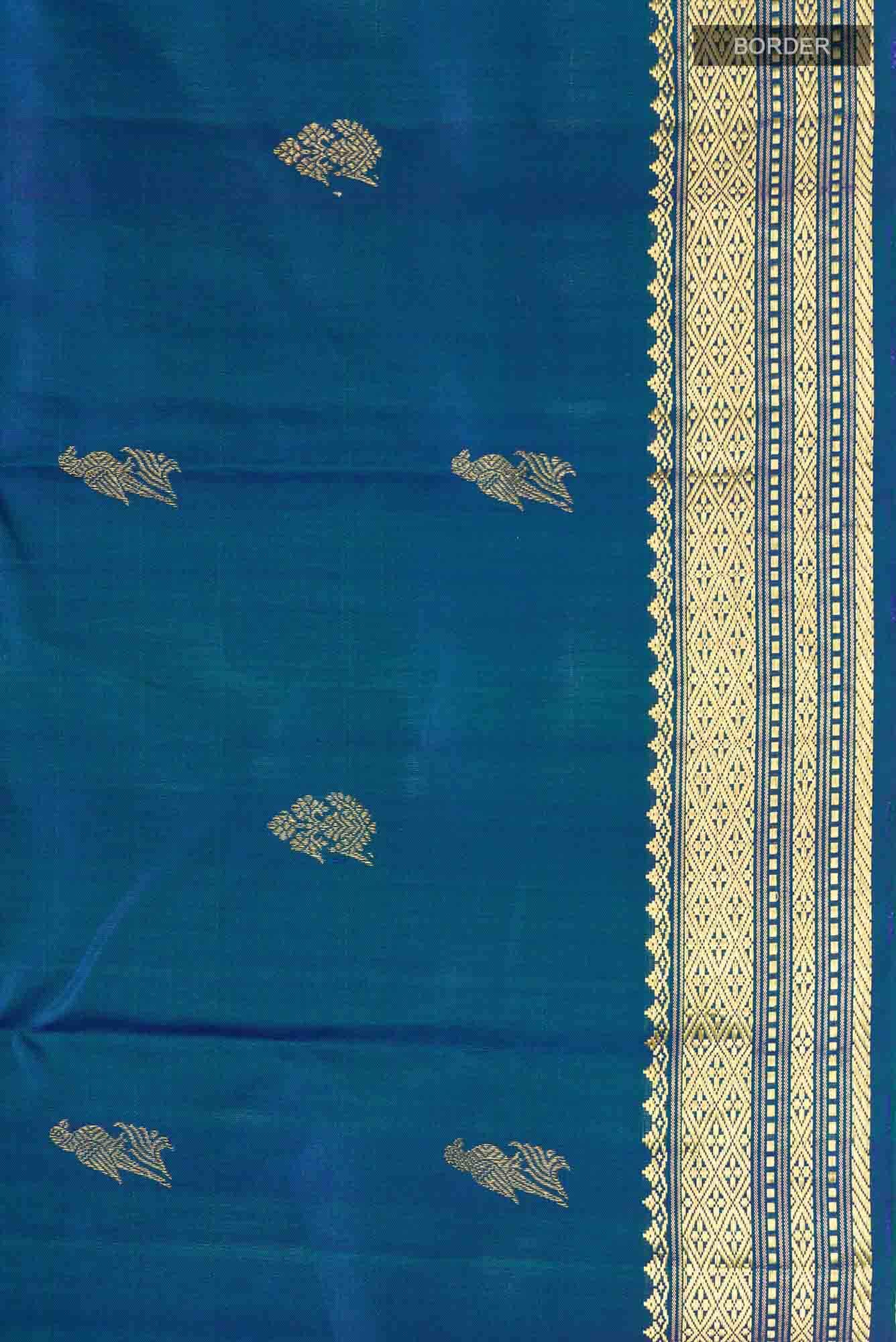 Blue Kanchipuram Silk Saree