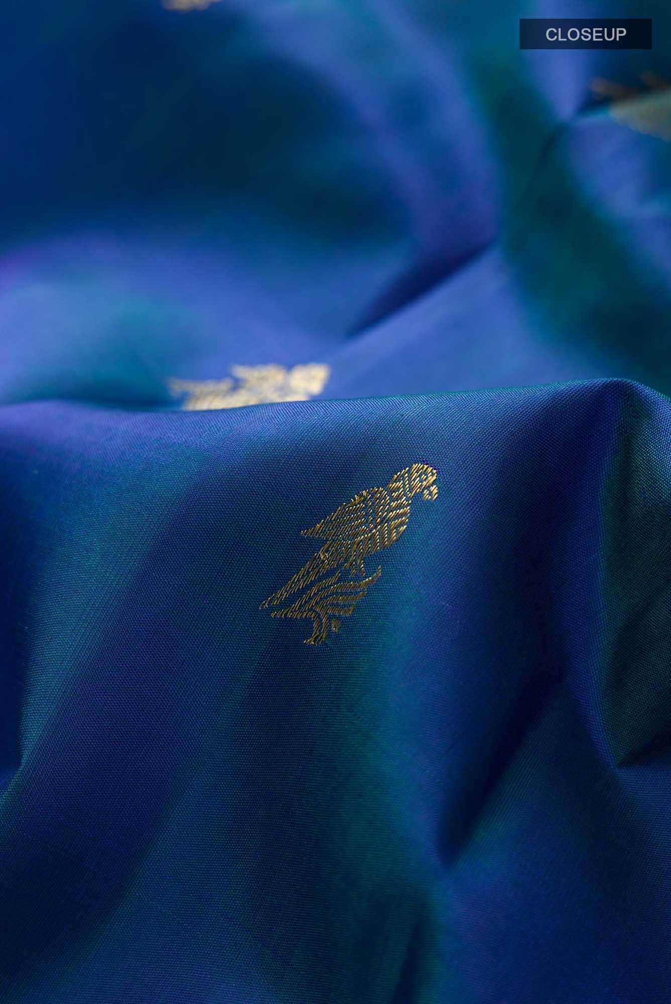 Blue Kanchipuram Silk Saree