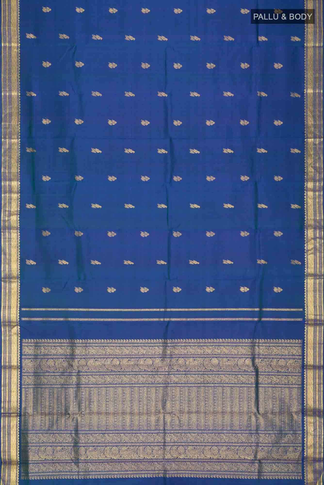 Blue Kanchipuram Silk Saree