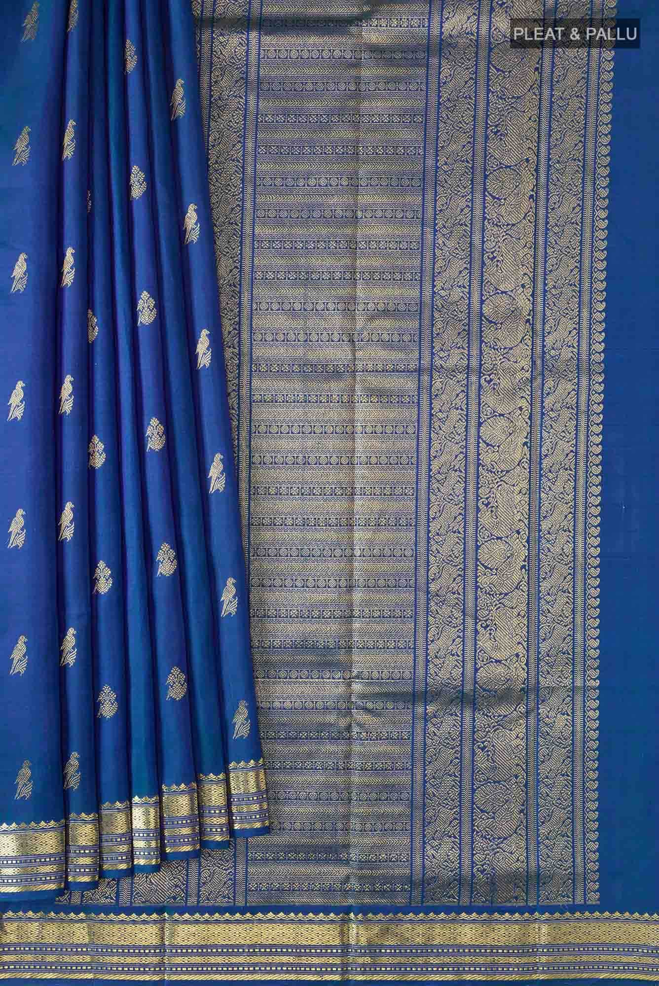 Blue Kanchipuram Silk Saree