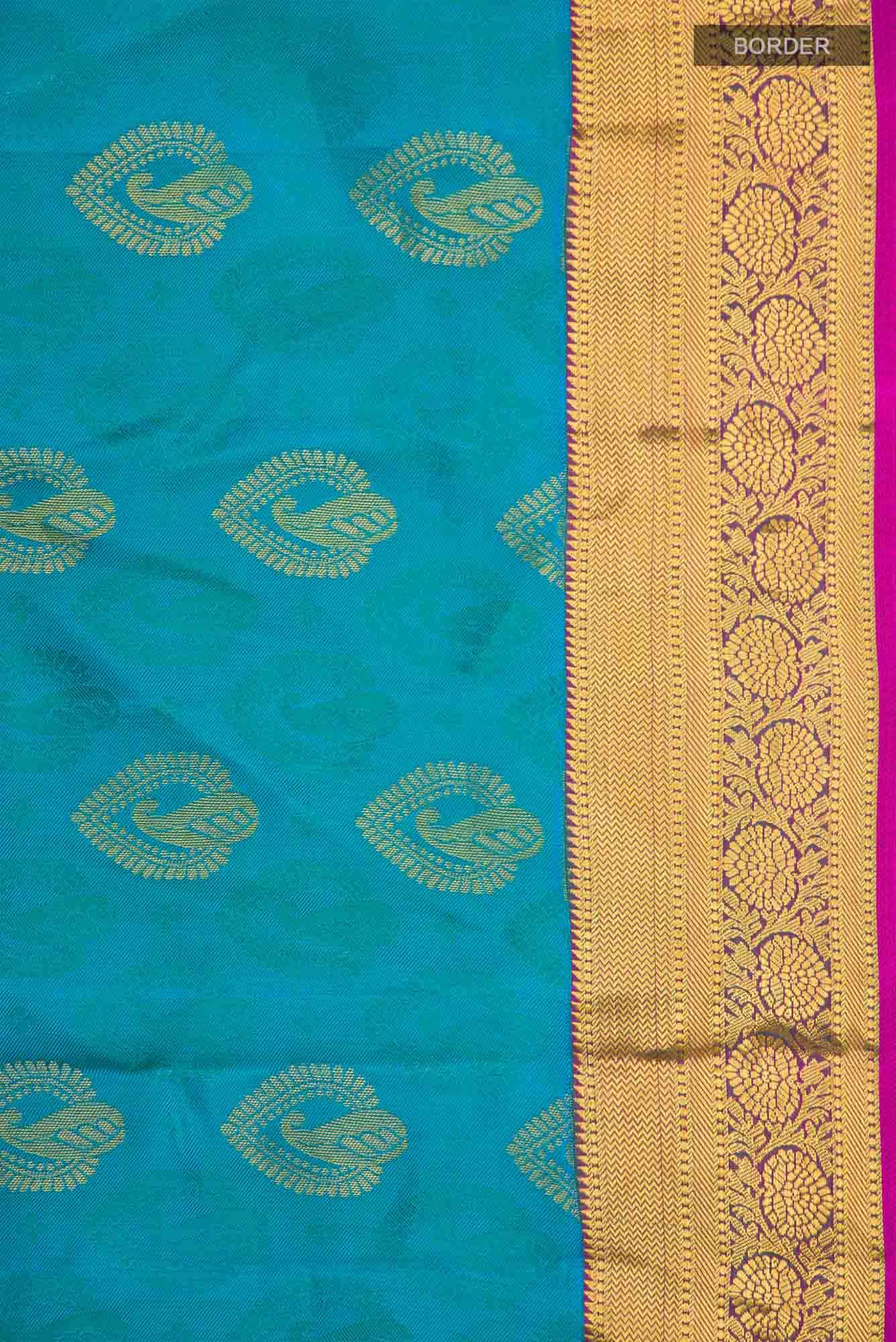 Blue Kanchipuram Silk Saree