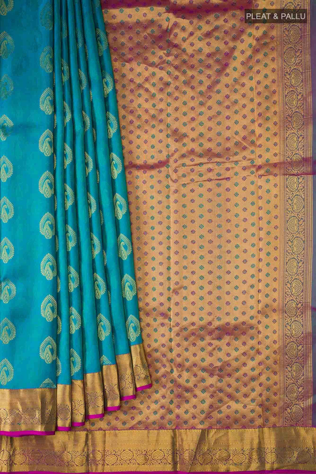 Blue Kanchipuram Silk Saree