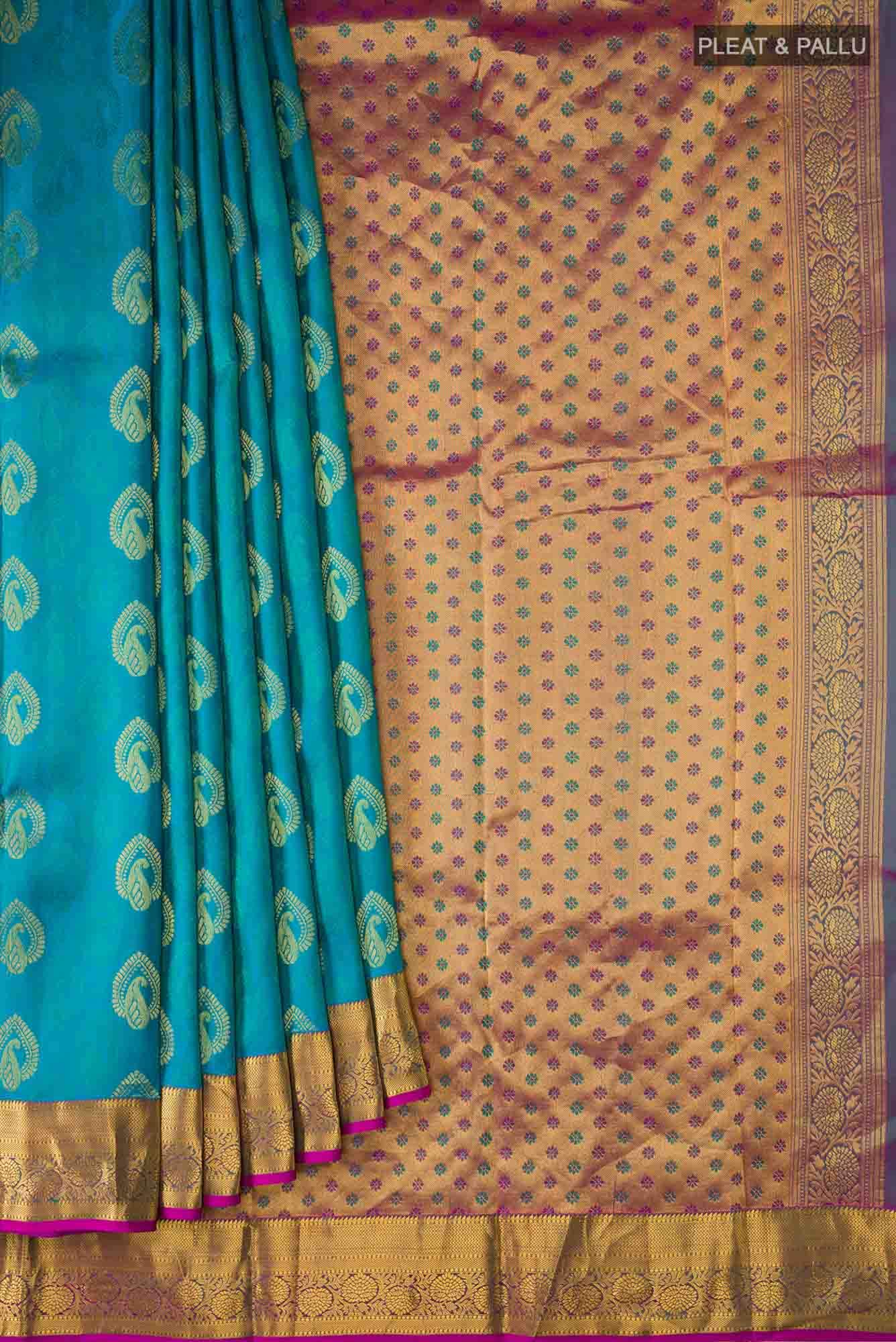 Blue Kanchipuram Silk Saree
