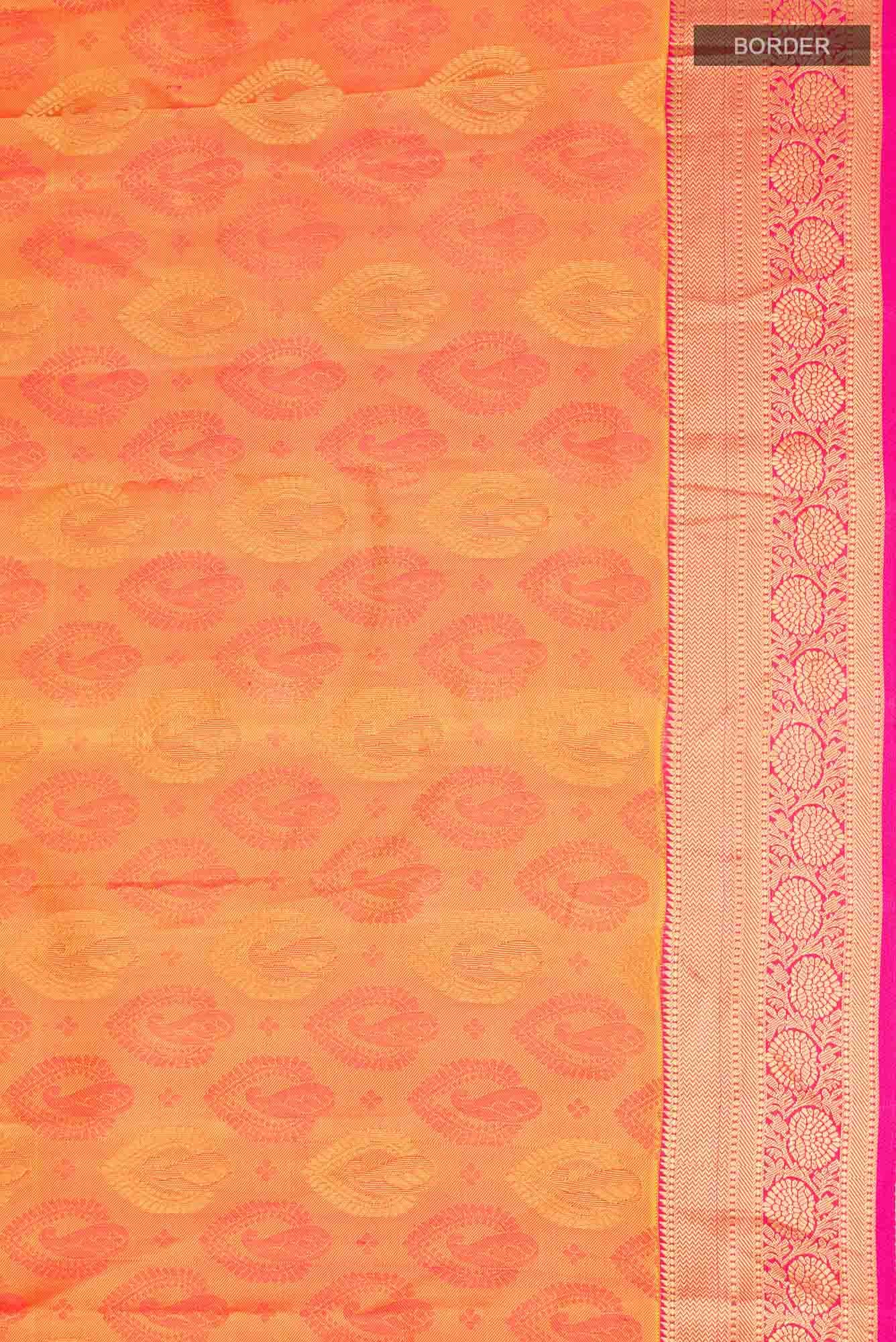 Yellow Kanchipuram Silk Saree