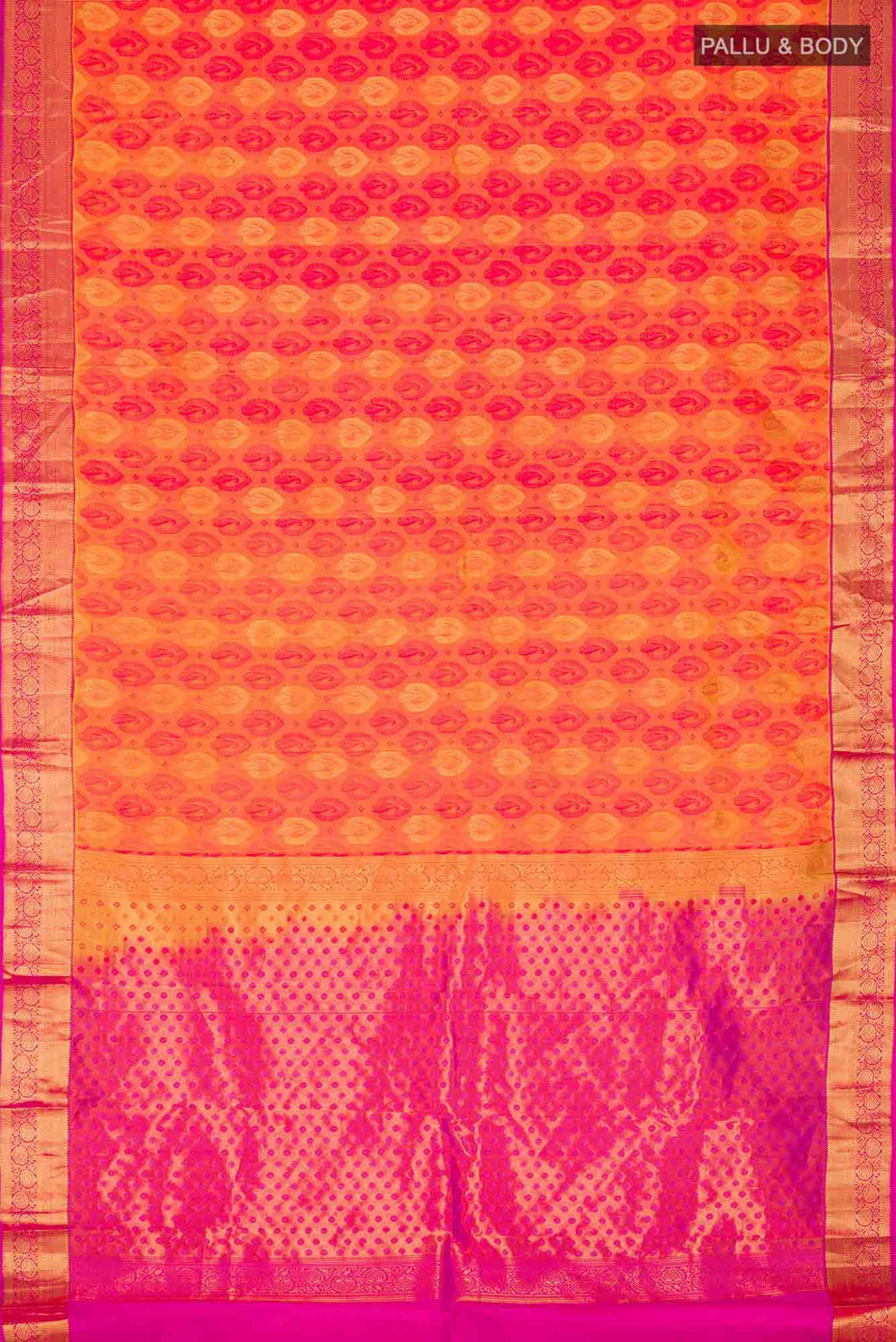 Yellow Kanchipuram Silk Saree