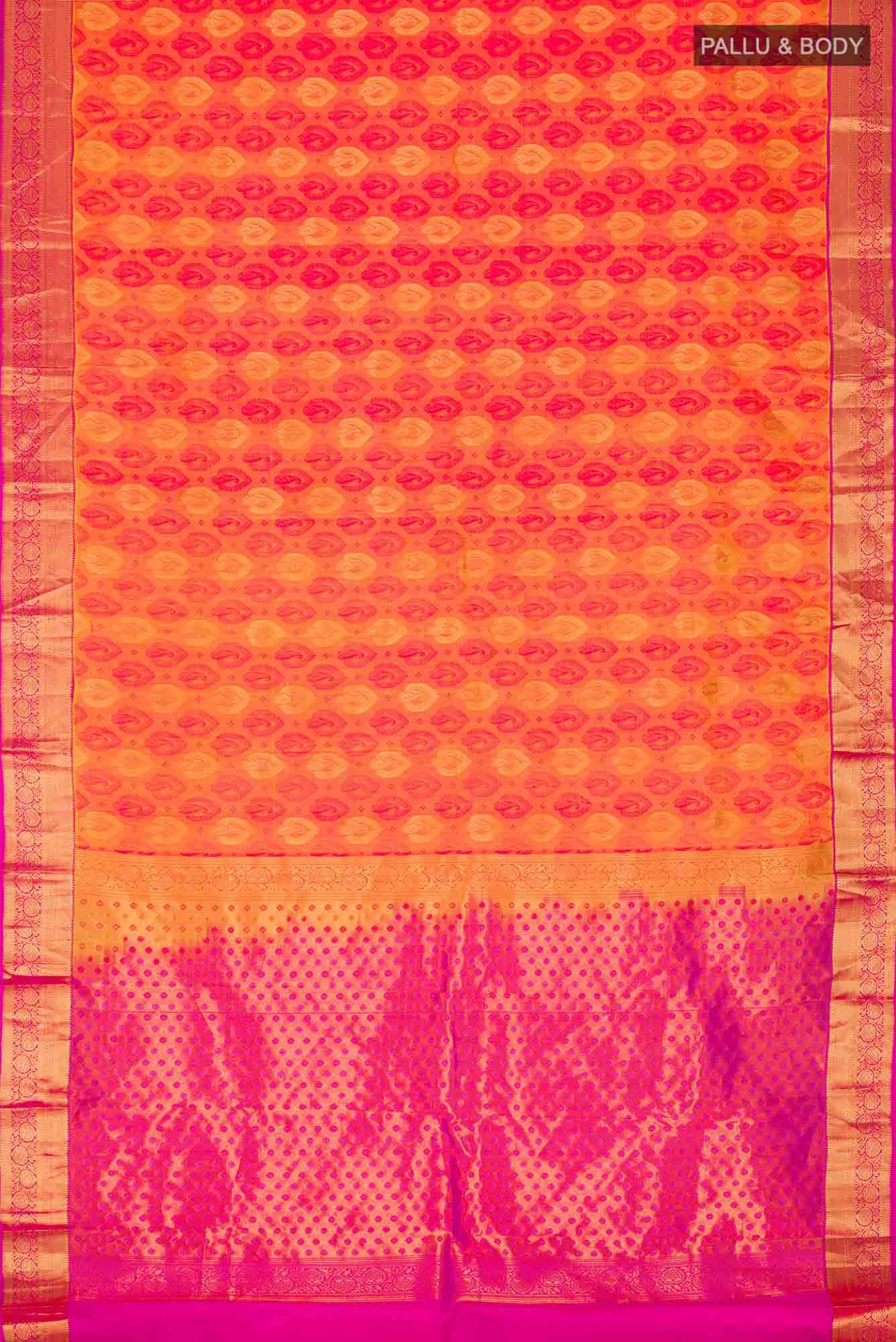 Yellow Kanchipuram Silk Saree