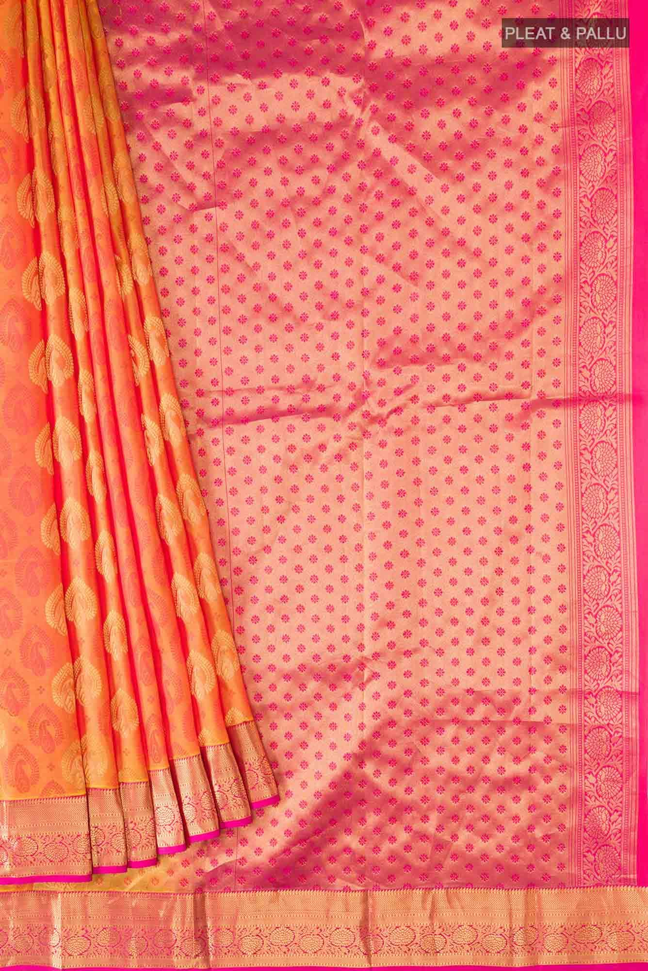 Yellow Kanchipuram Silk Saree