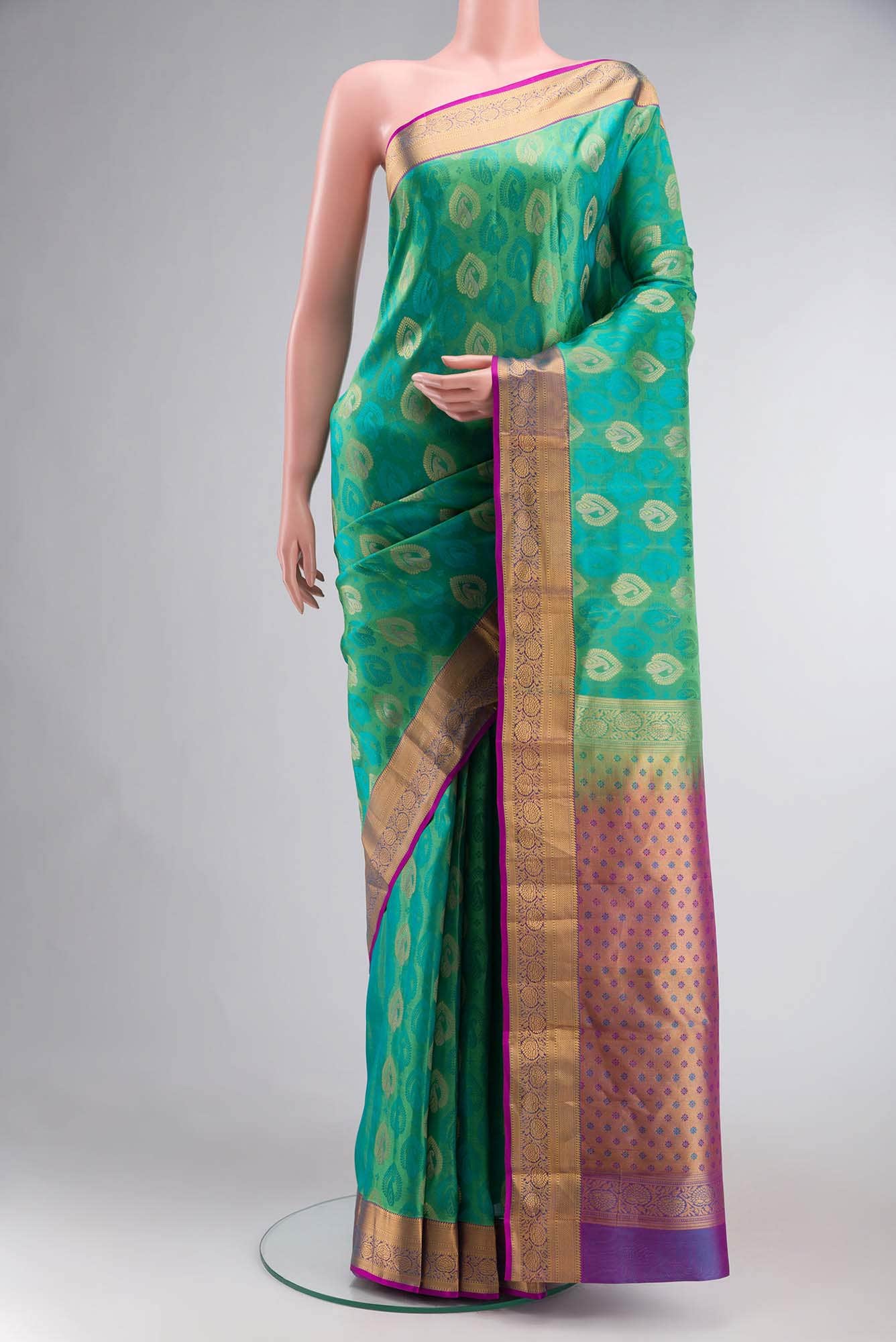 Blue Kanchipuram Silk Saree