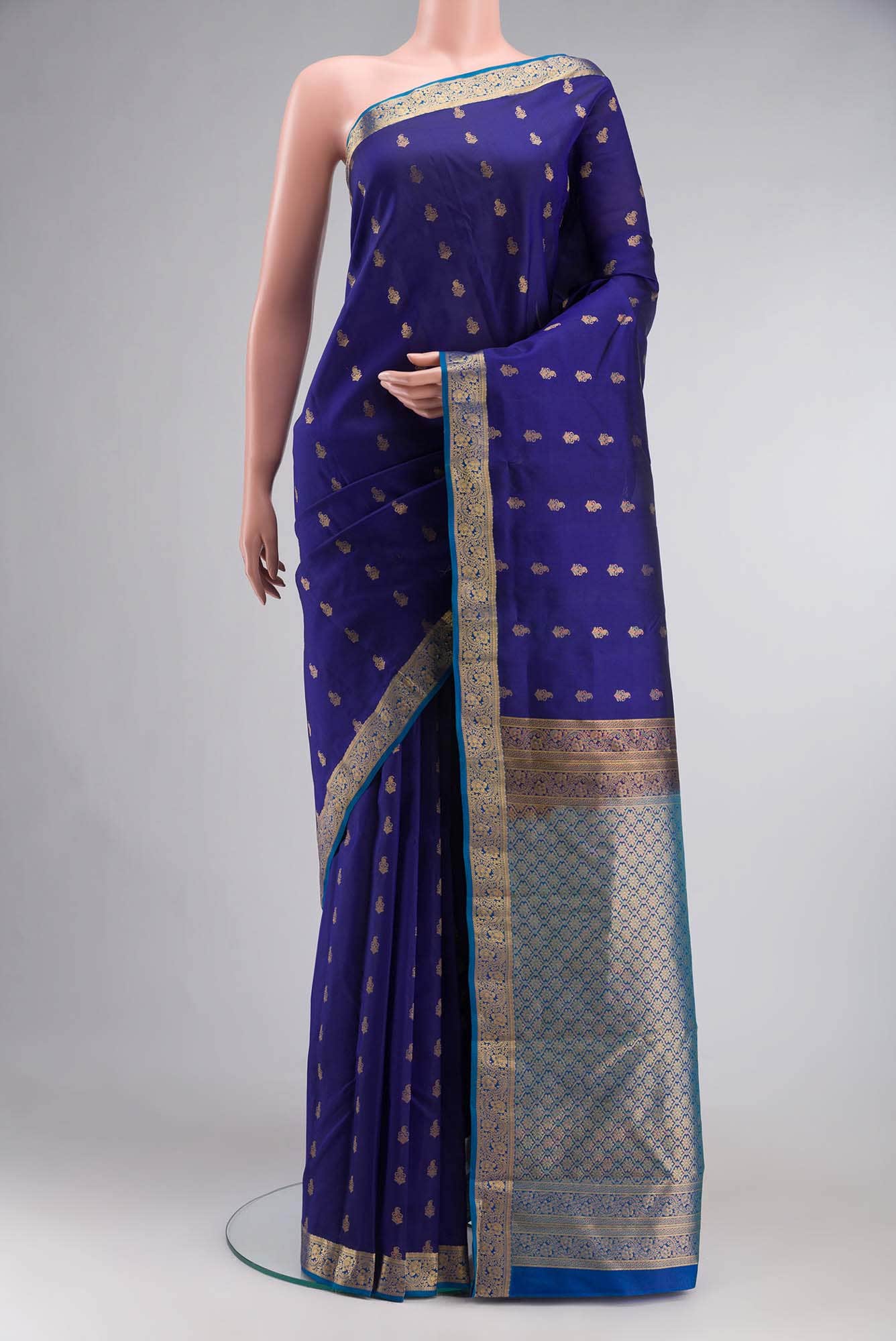 Blue Kanchipuram Silk Saree