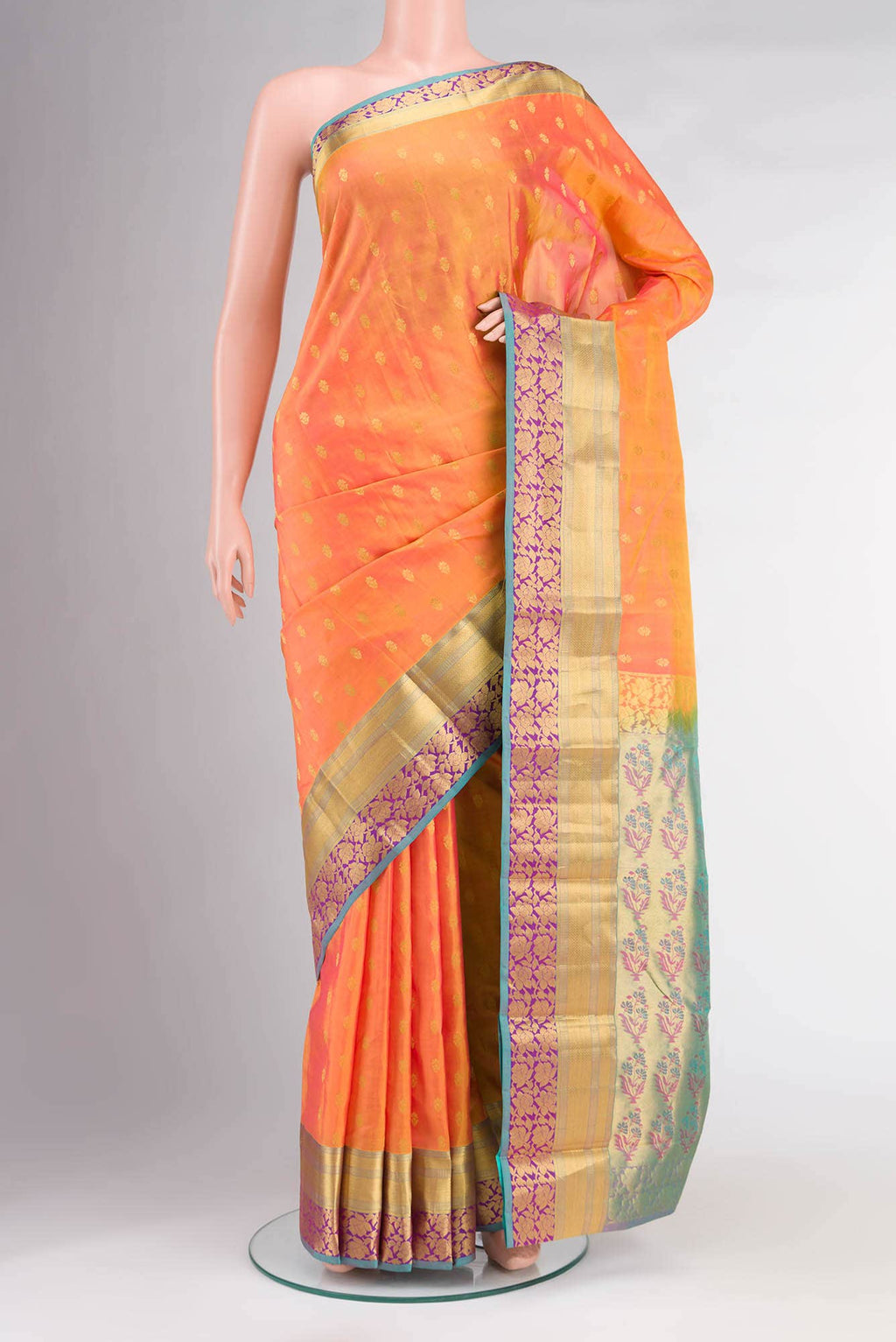 Pink Kanchipuram Silk Saree