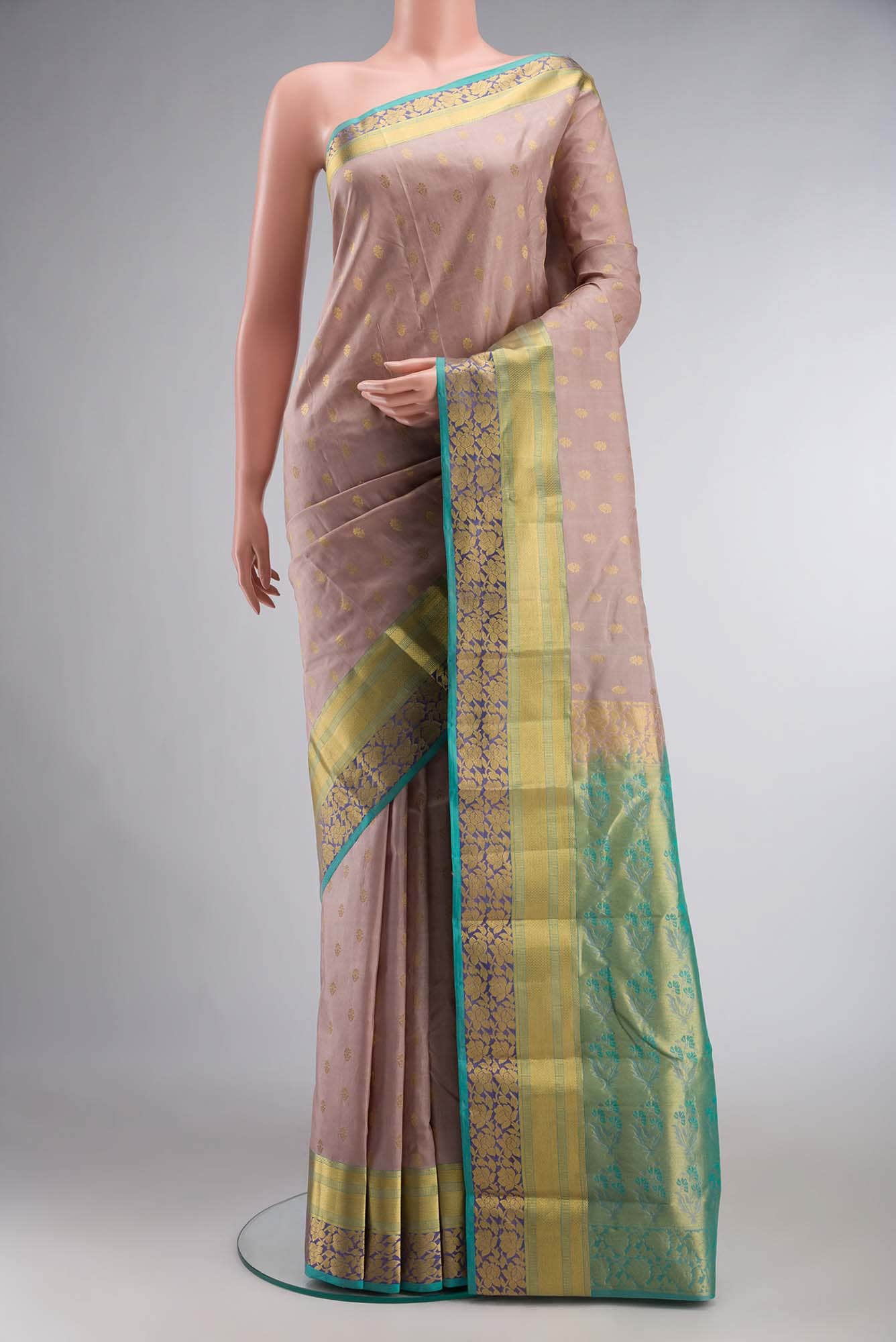 Mauve Dual Tone Kanchipuram Silk Saree