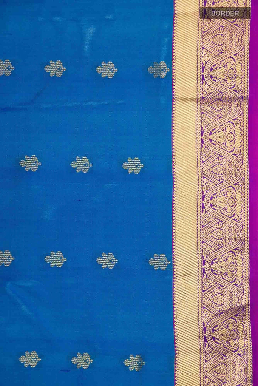 Blue Dual Tone Kanchipuram Silk Saree