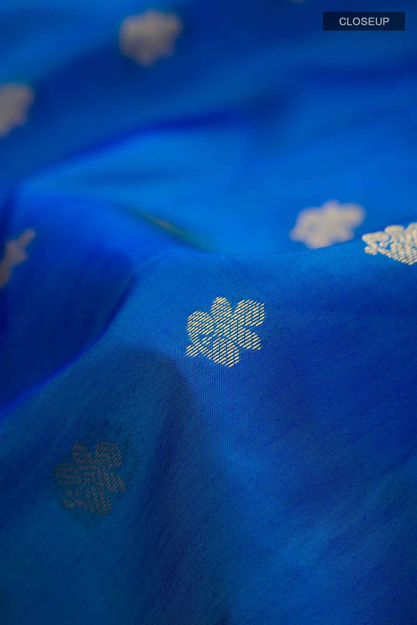 Blue Dual Tone Kanchipuram Silk Saree