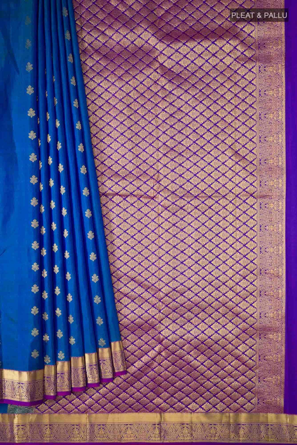 Blue Dual Tone Kanchipuram Silk Saree
