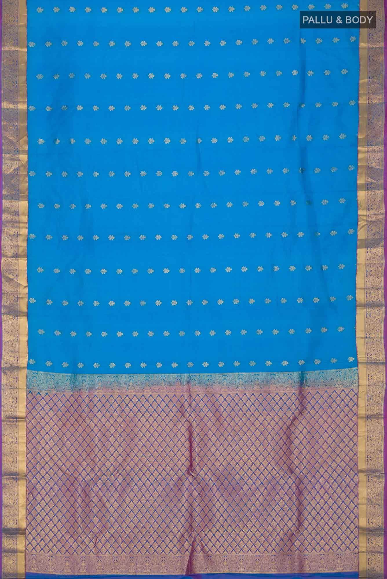 Blue Kanchipuram Silk Saree
