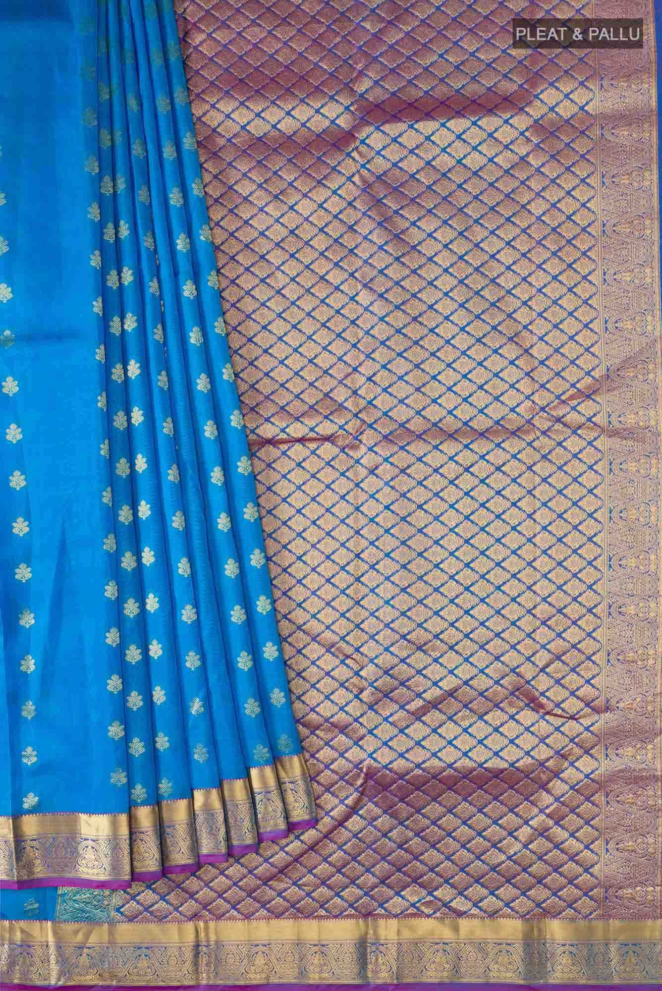 Blue Kanchipuram Silk Saree