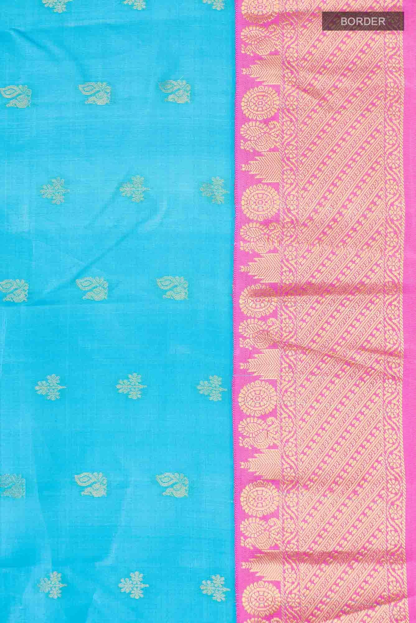 Blue Kanchipuram Silk Saree