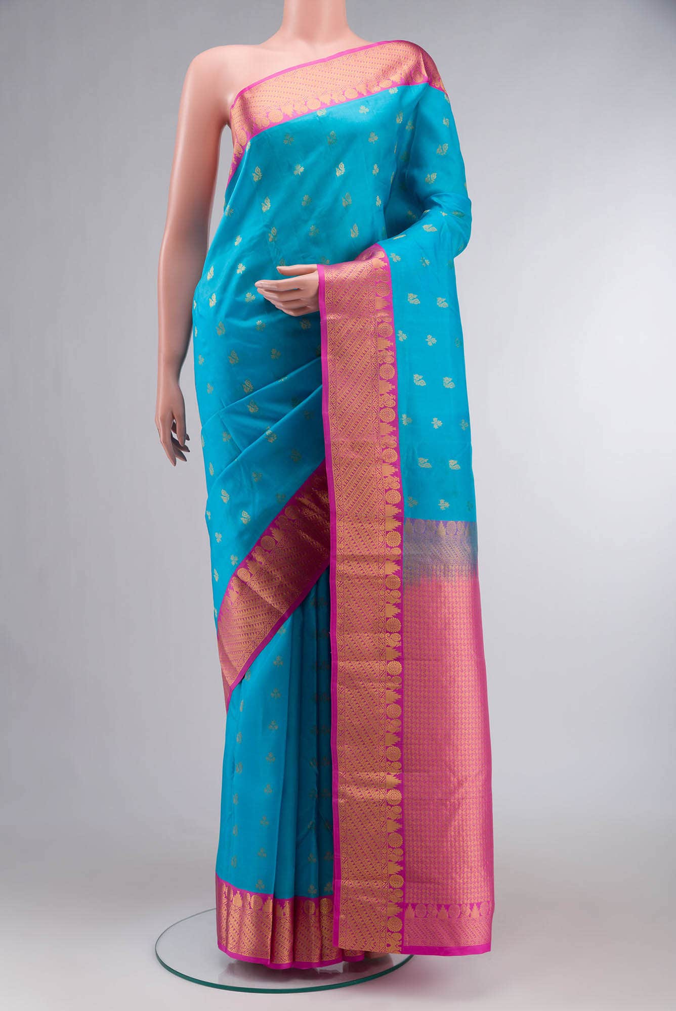 Blue Kanchipuram Silk Saree