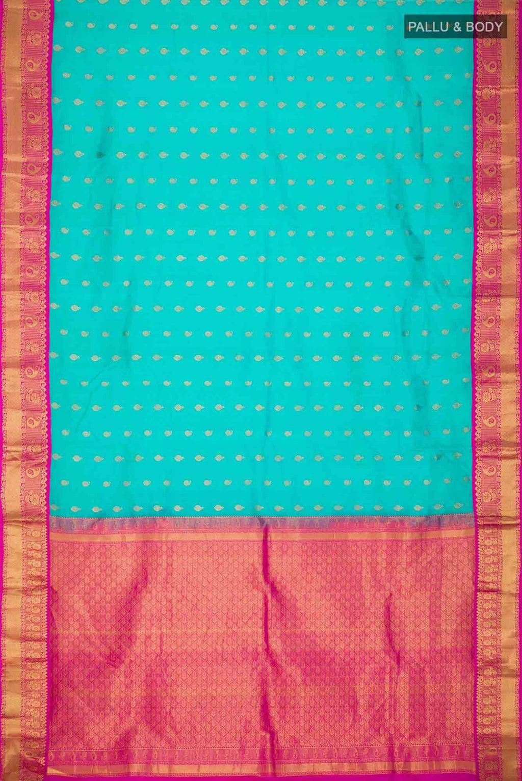 Blue Dual Tone Kanchipuram Silk Saree