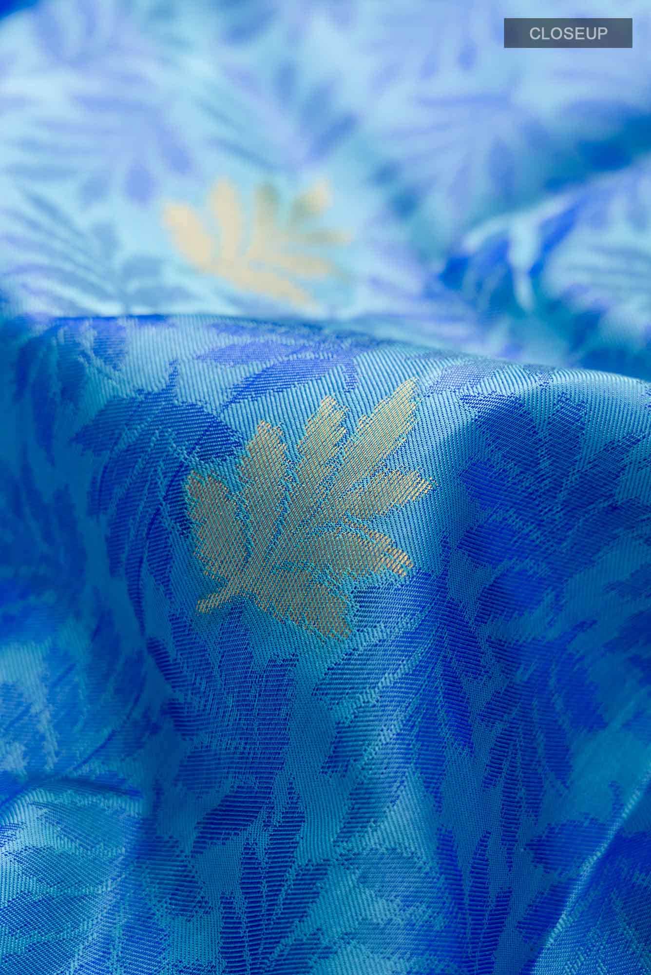 Blue Kanchipuram Silk Saree