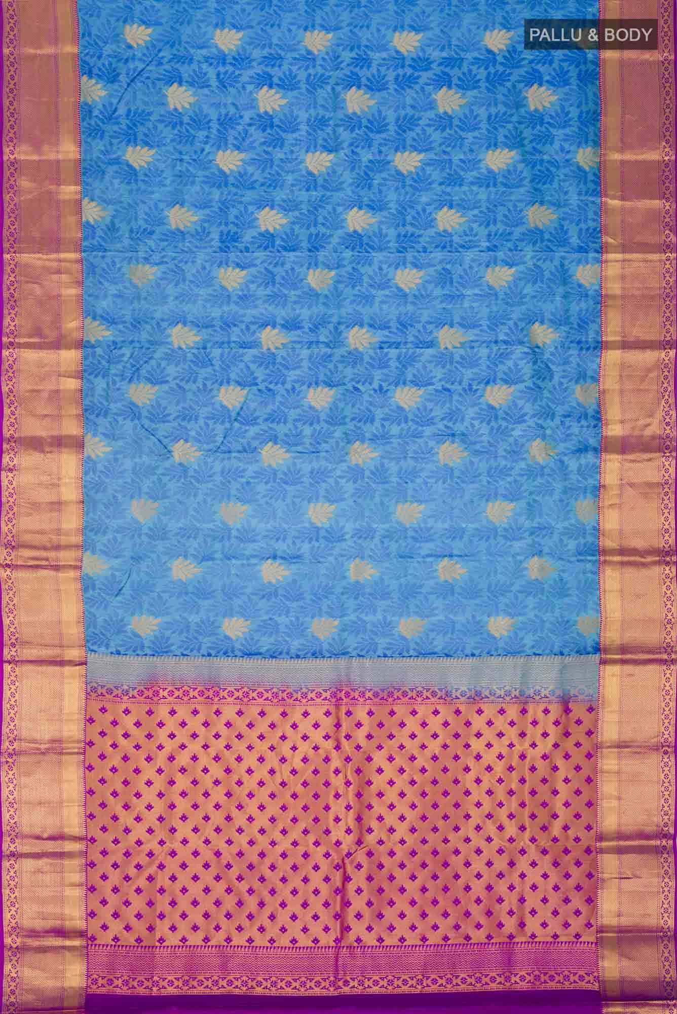 Blue Kanchipuram Silk Saree