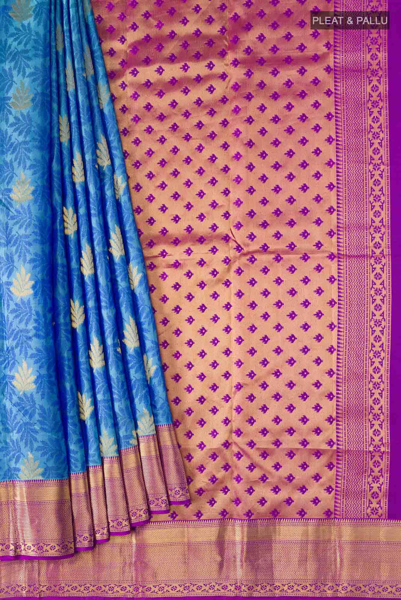 Blue Kanchipuram Silk Saree