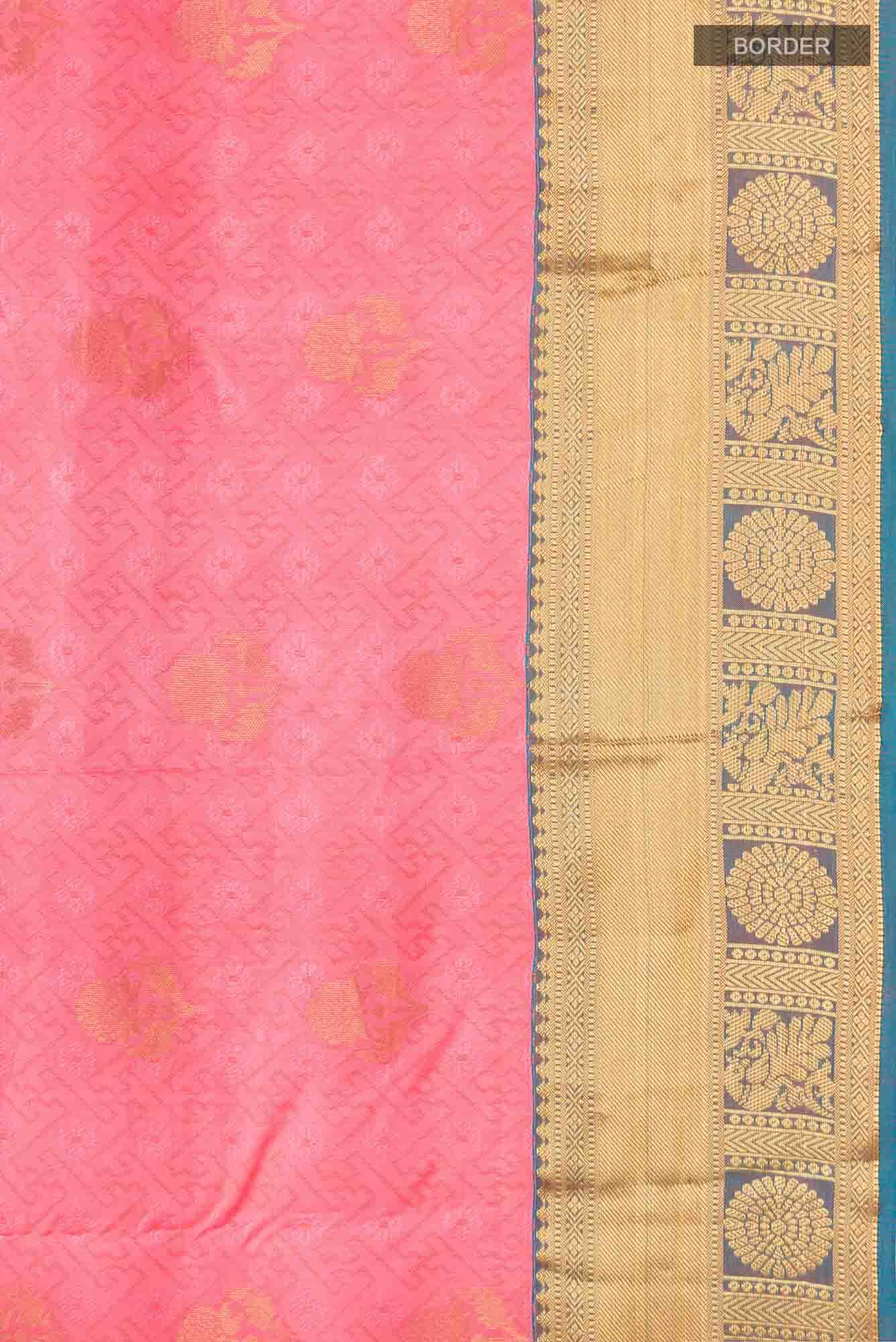 Pink Kanchipuram Silk Saree
