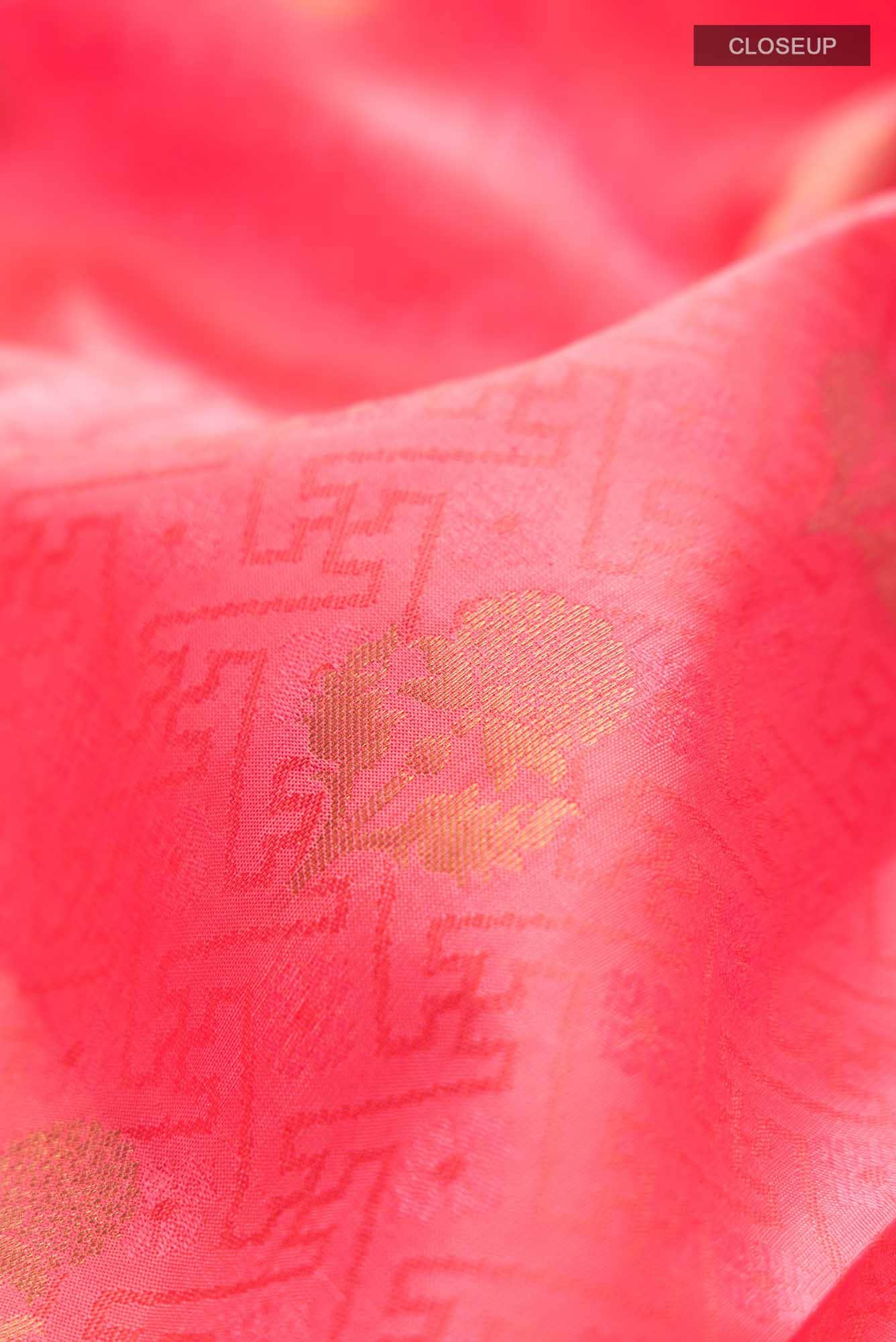 Pink Kanchipuram Silk Saree