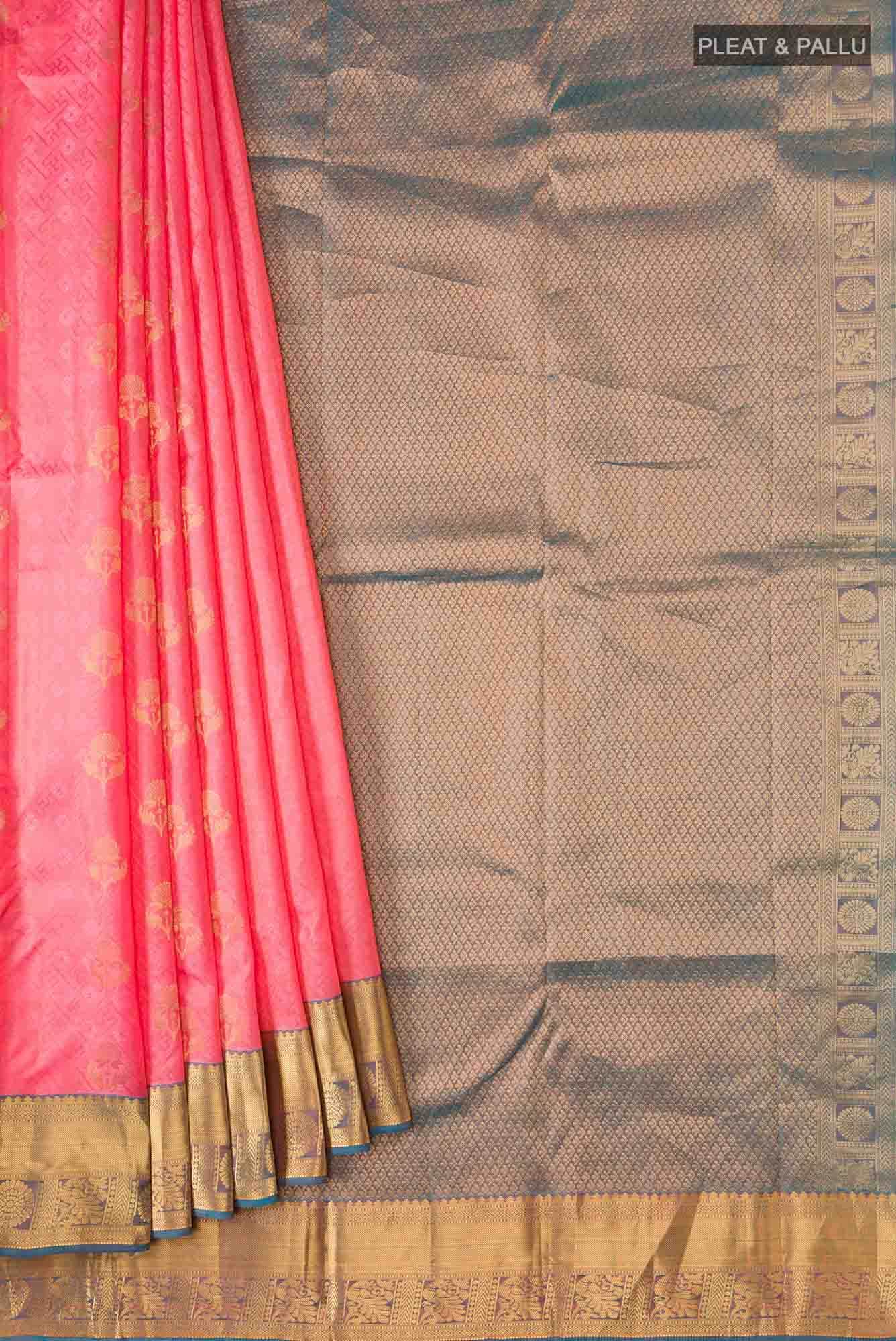 Pink Kanchipuram Silk Saree