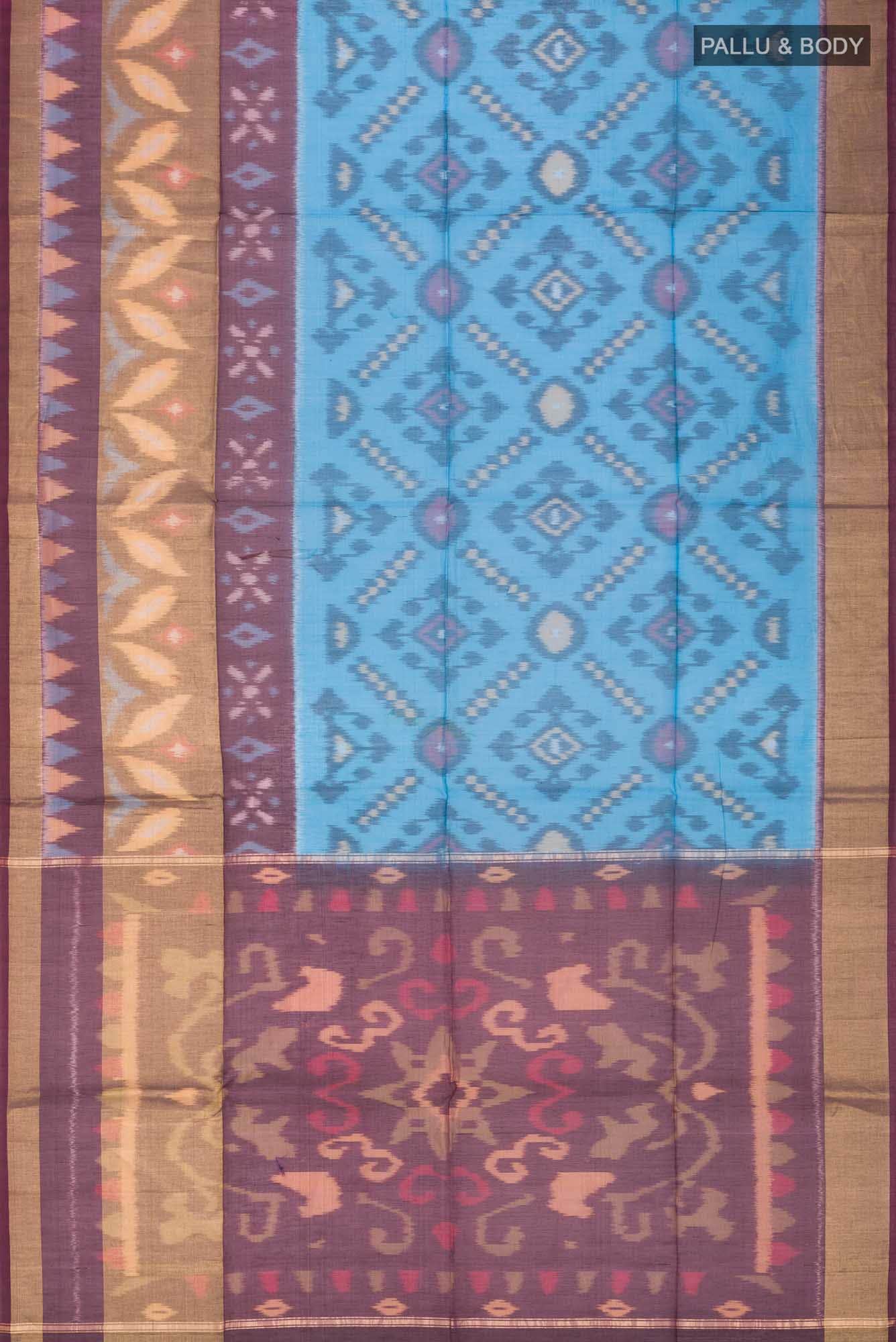 Blue Silk Cotton Saree