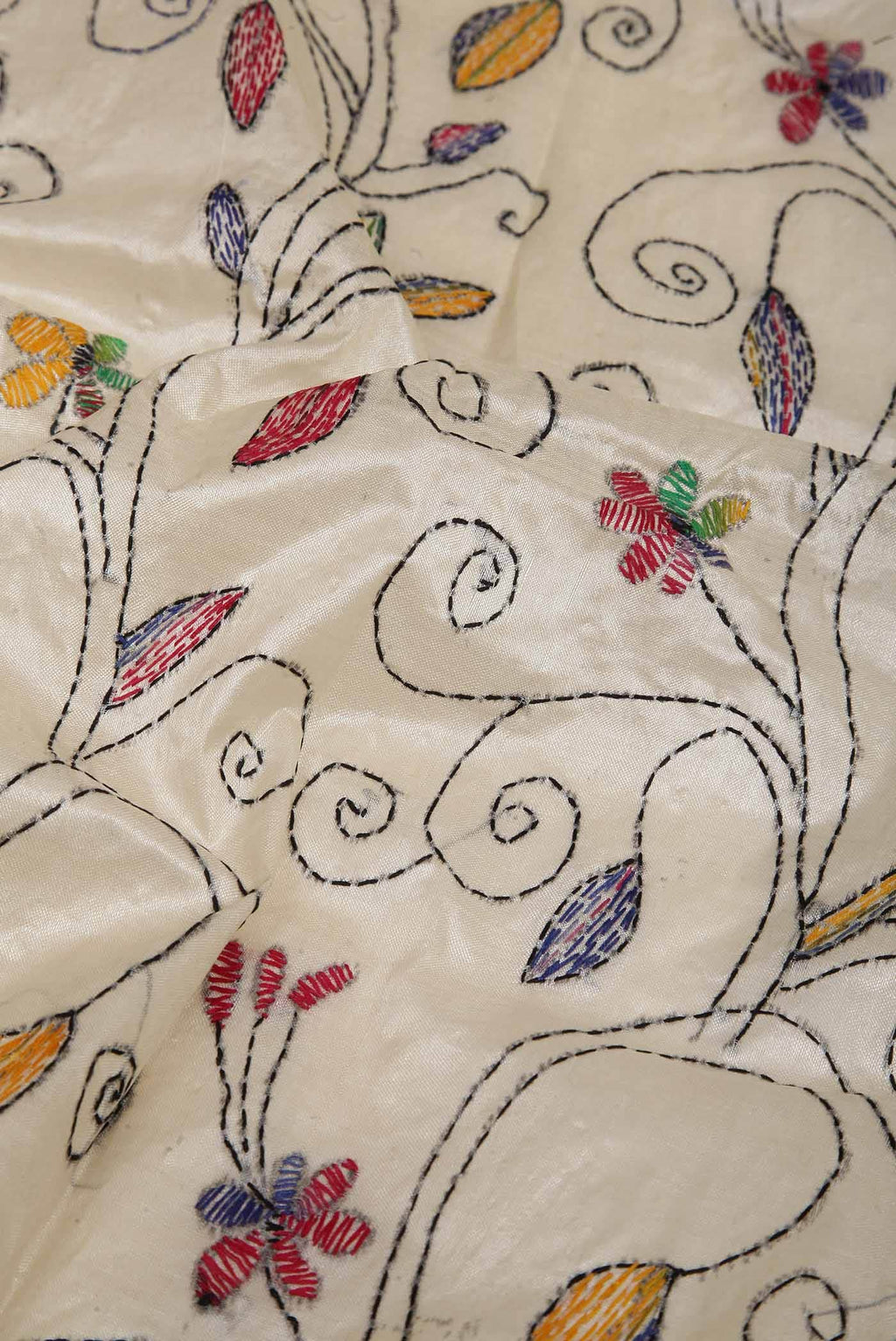 Off White Tussar Silk Saree