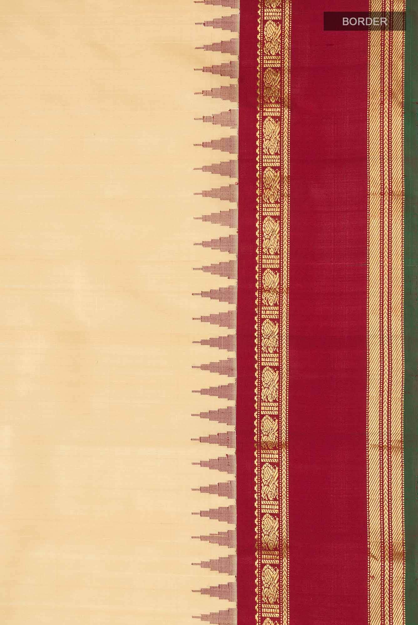 Sandal Gadwal Silk Saree