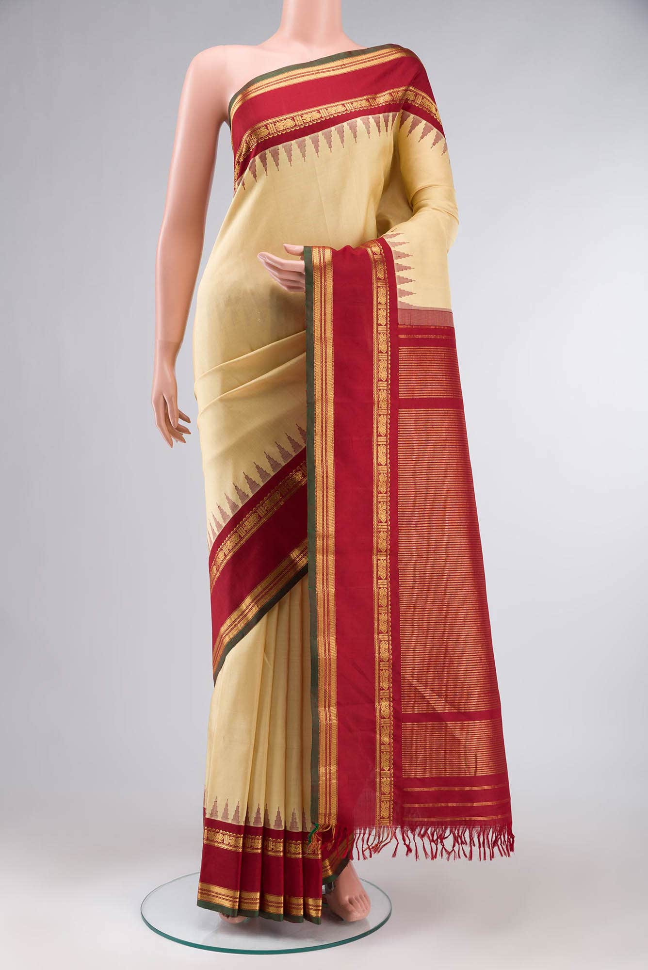 Sandal Gadwal Silk Saree