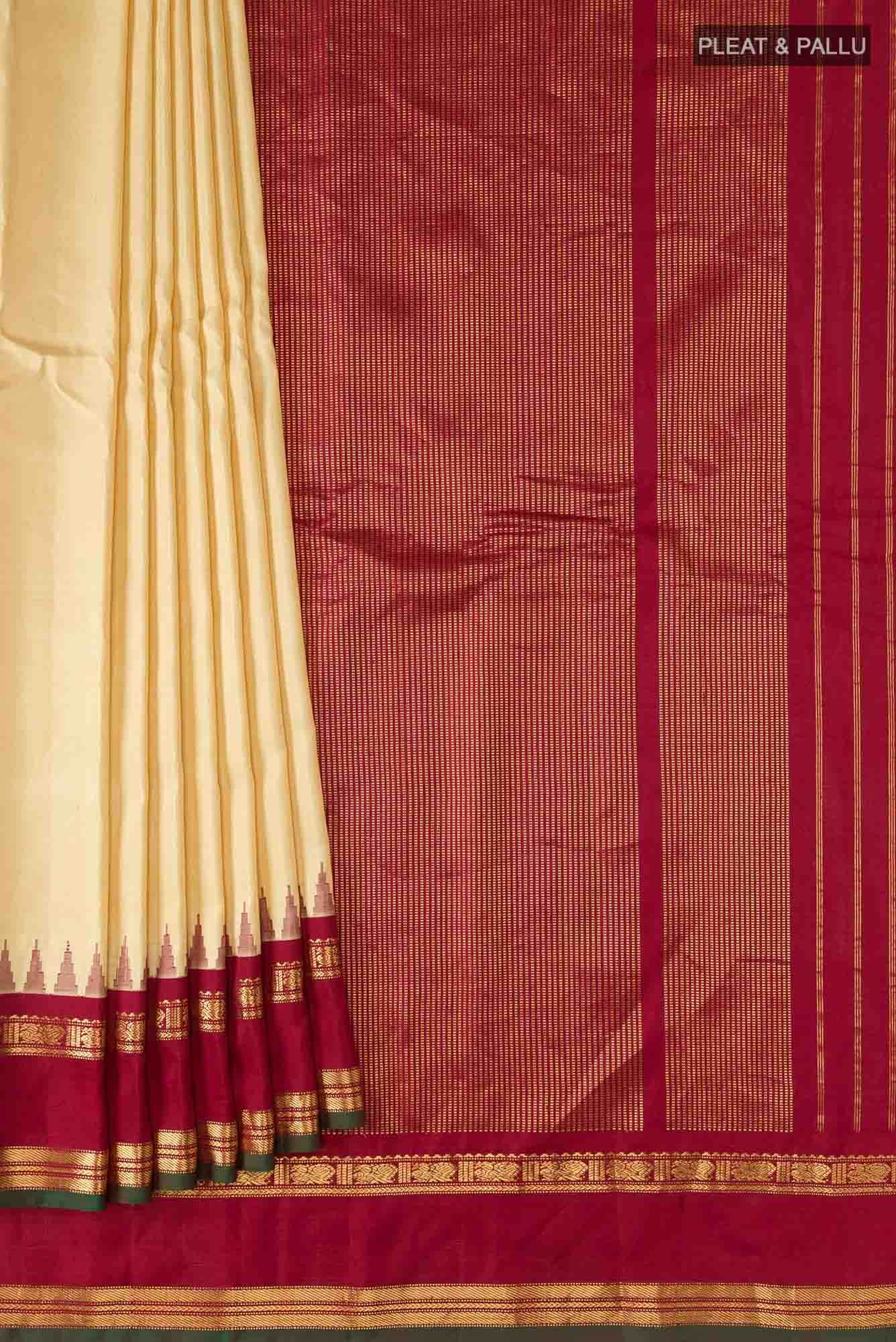 Sandal Gadwal Silk Saree