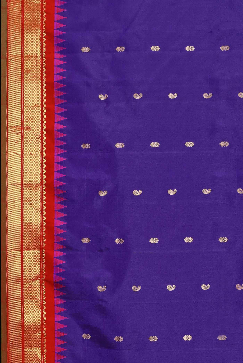 Blue Gadwal Silk Saree