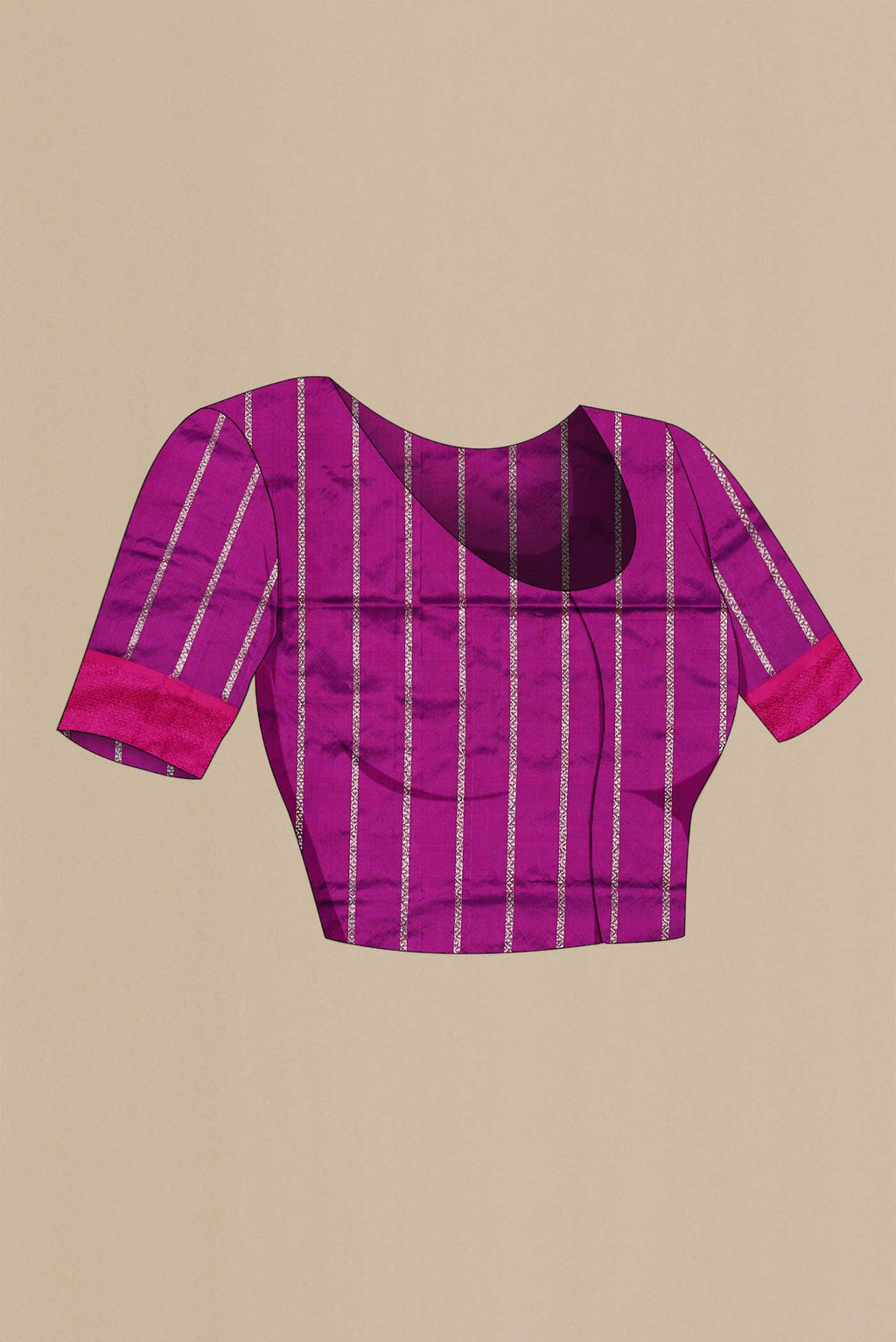 Purple Banarasi Silk Saree