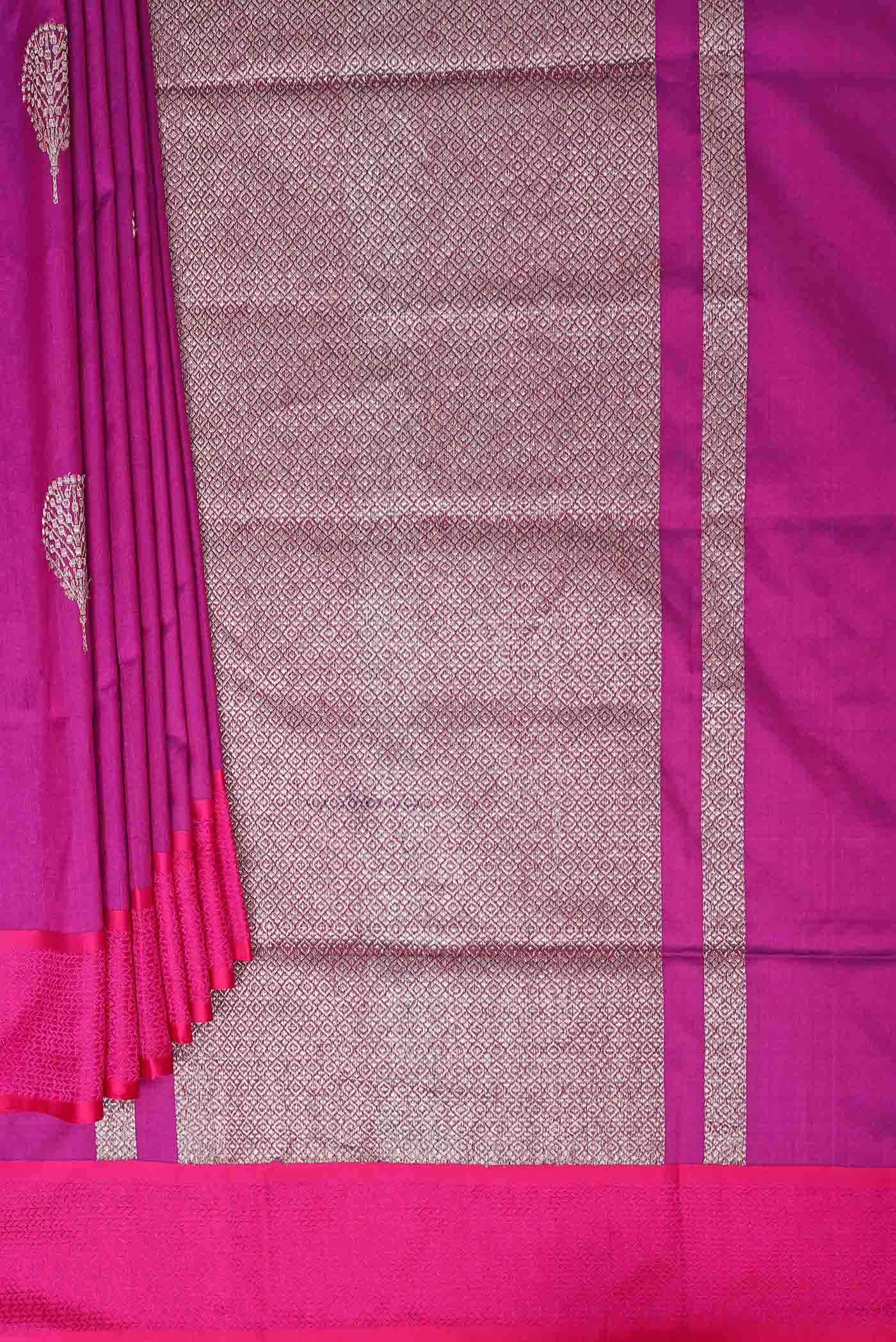Purple Banarasi Silk Saree