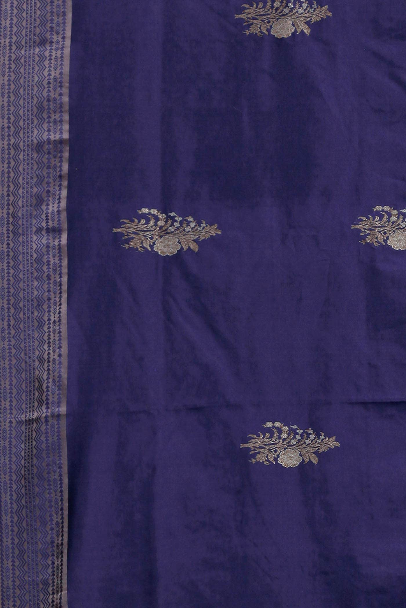 Blue Banarasi Silk Saree