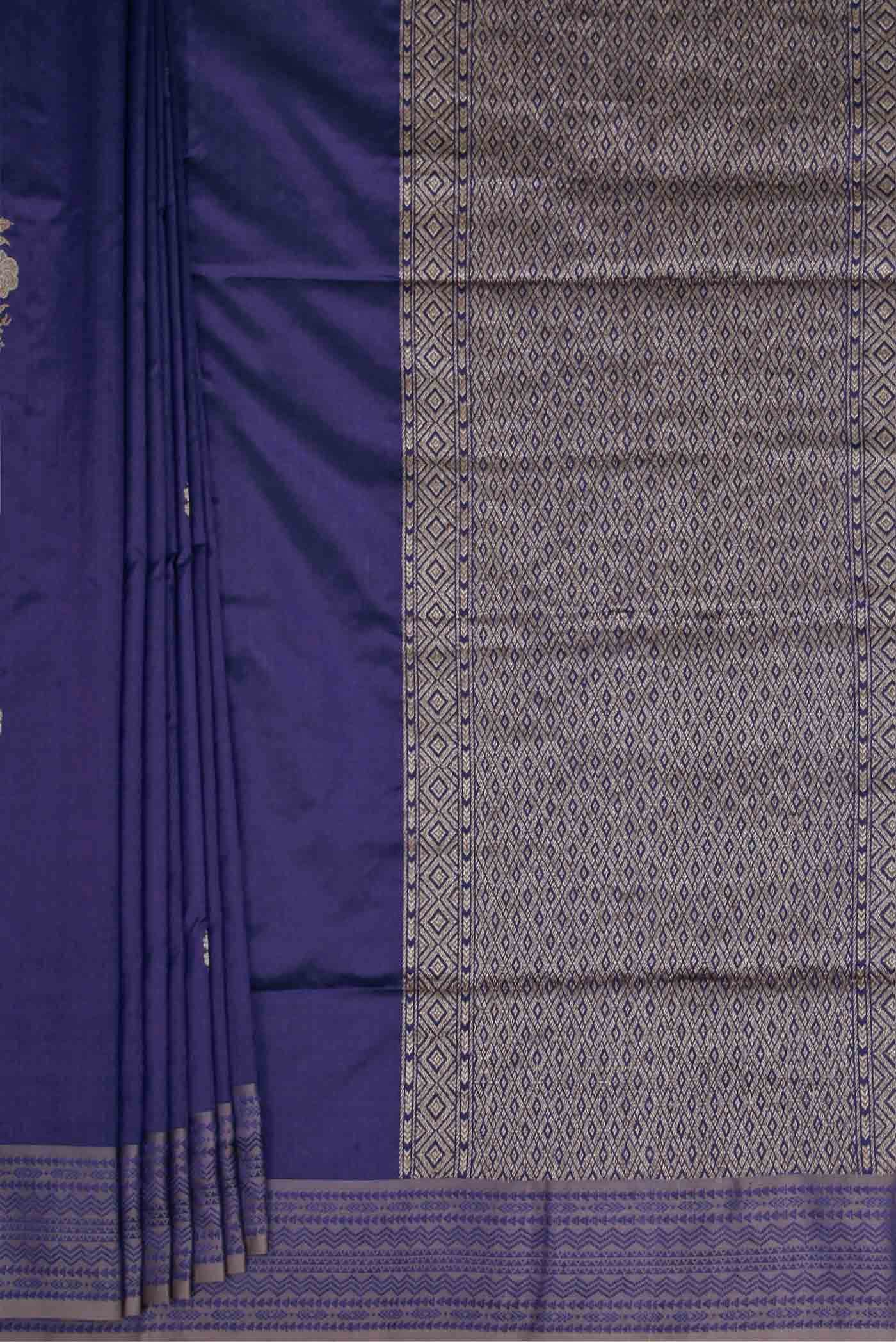 Blue Banarasi Silk Saree