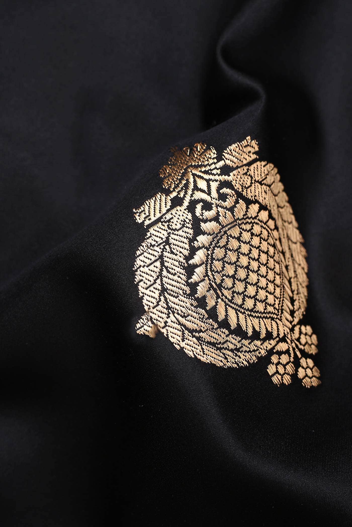 Black Banarasi Silk Saree