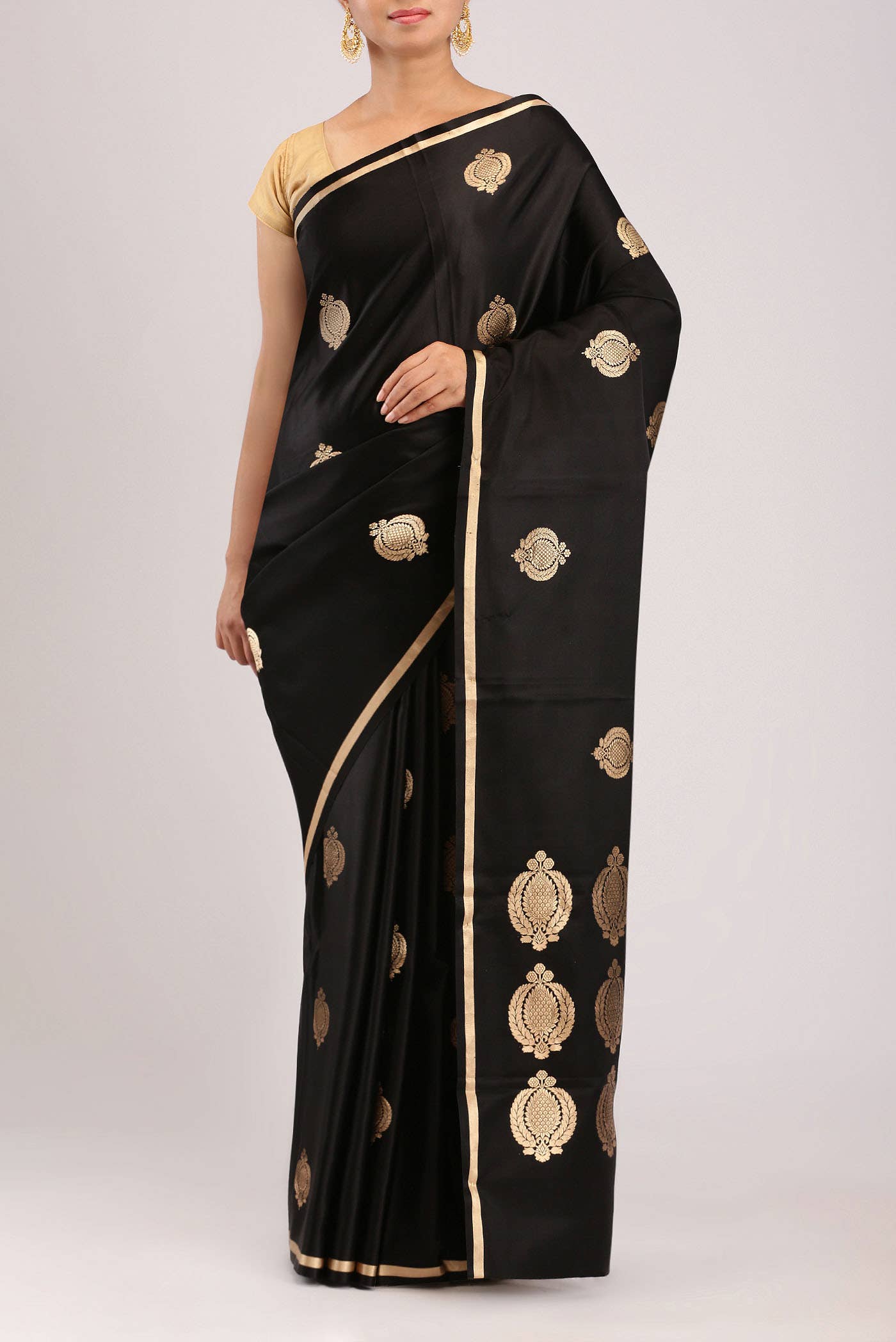 Black Banarasi Silk Saree