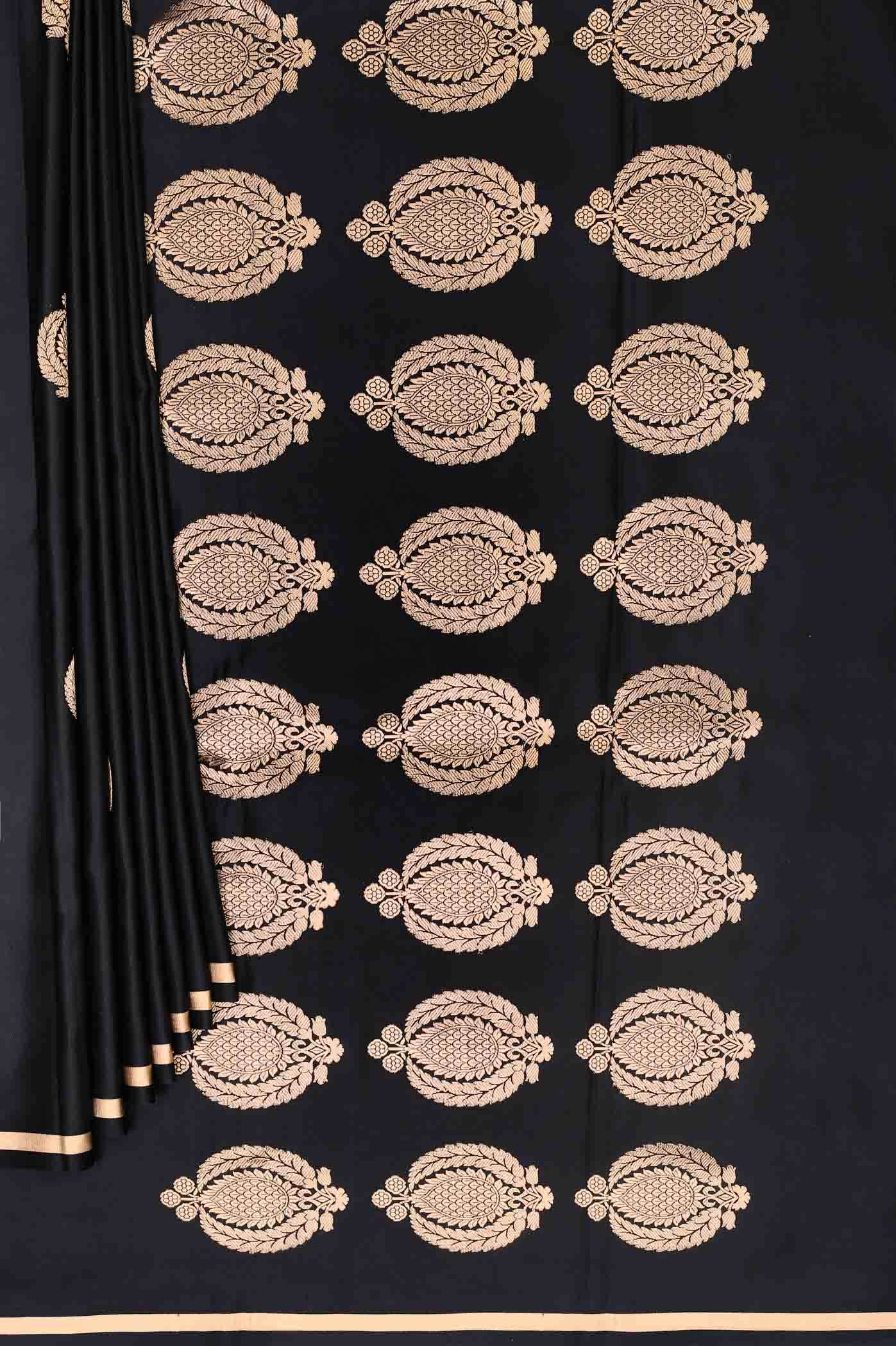 Black Banarasi Silk Saree
