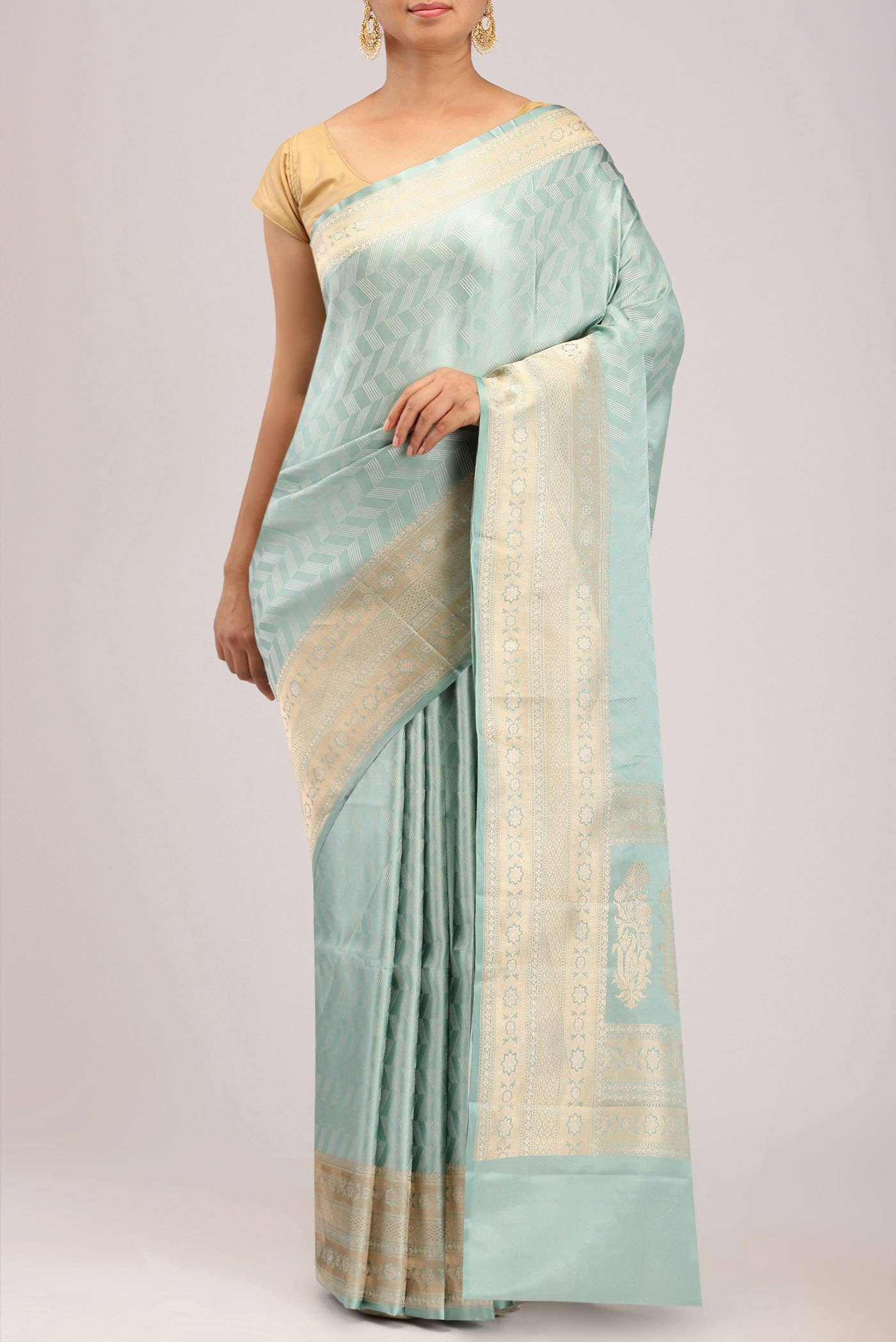 Green Banarasi Silk Saree