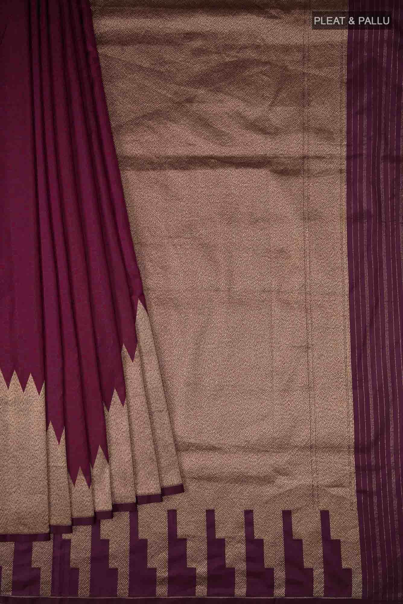 Purple Banarasi Silk Saree