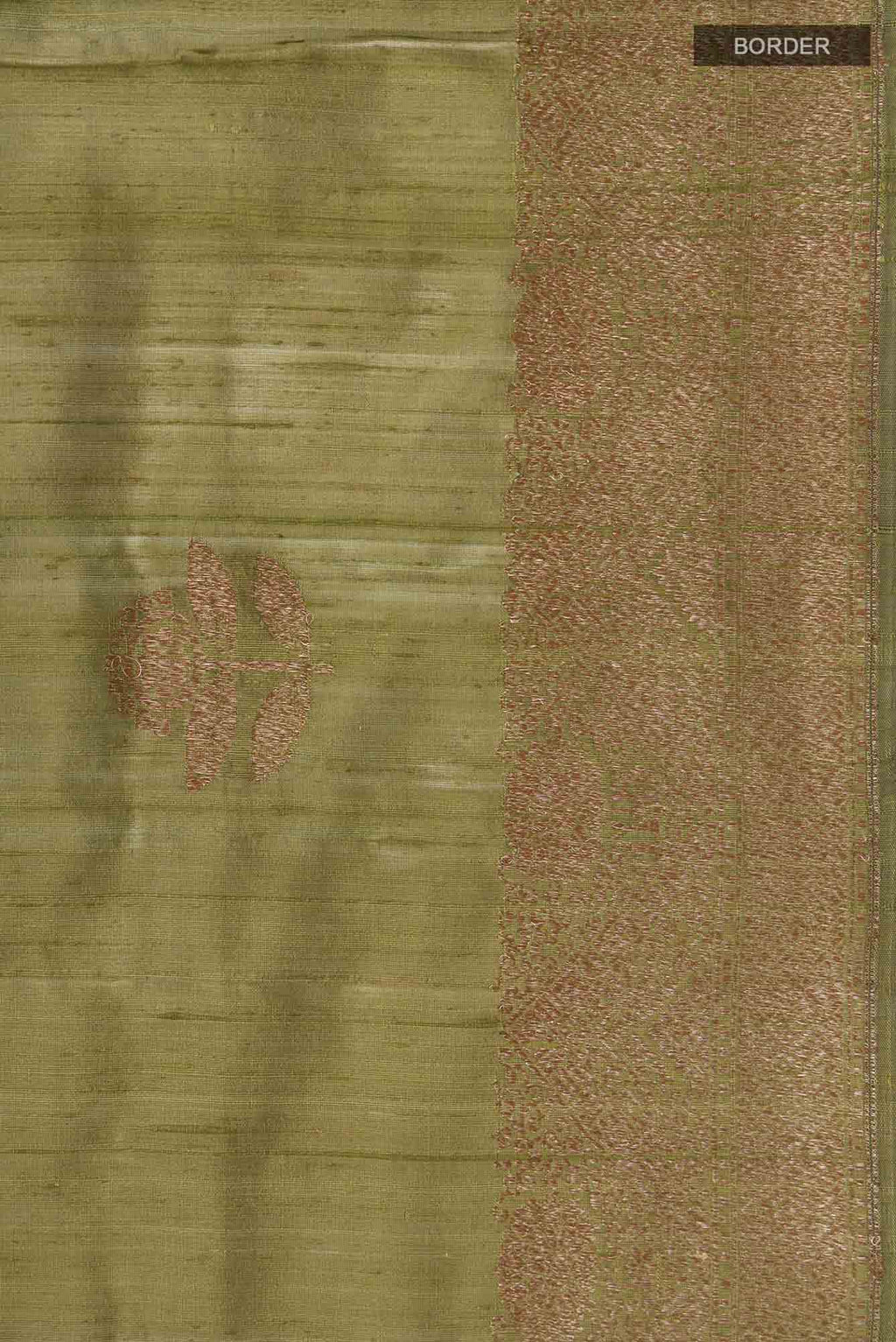 Mehandi Green Banarasi Tussar Silk Saree